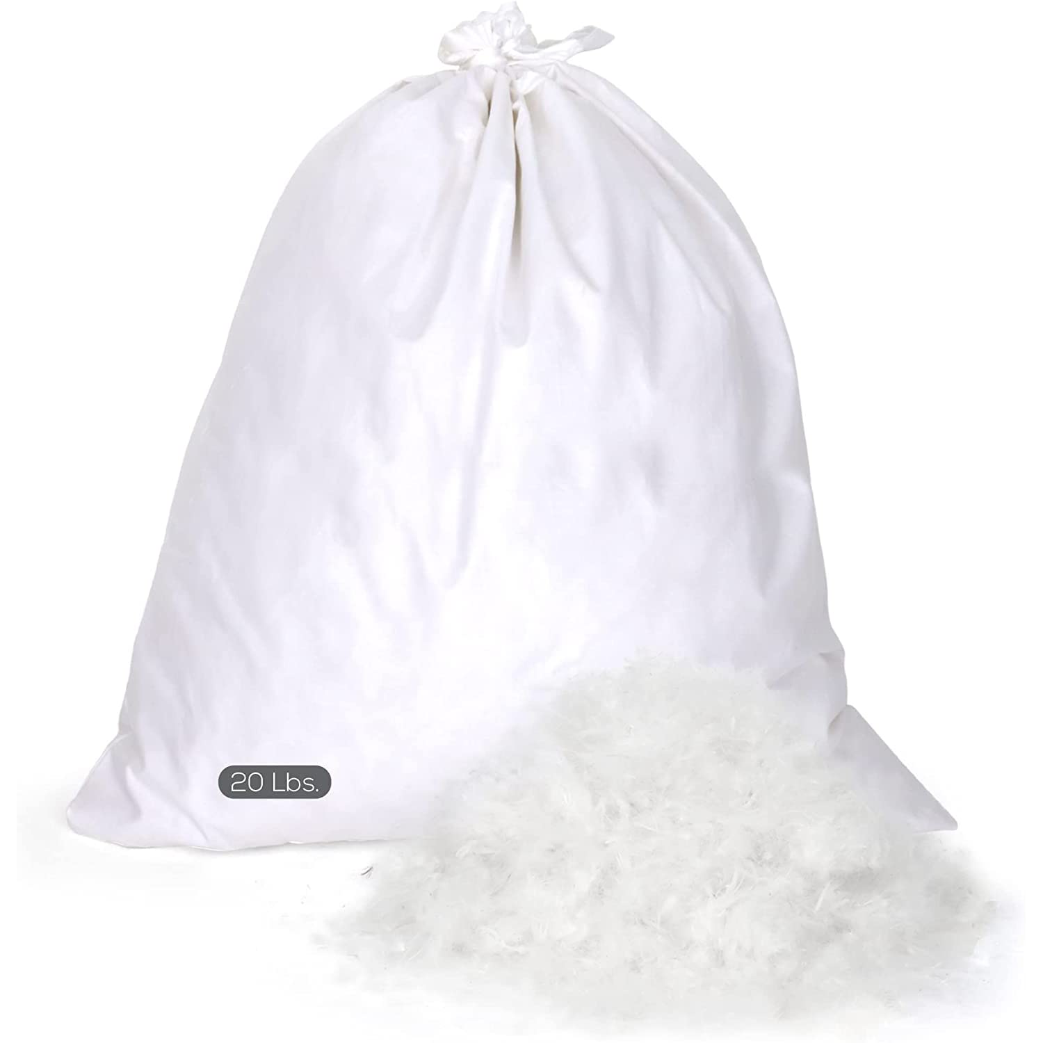 Premium 15/85 Goose Down Feather Blend - RDS Certified White & Gray Down Fill for Pillows, Comforters, Sofa Cushions - Bulk 5lb, 10lb, 20lb Options - Ideal for Luxury Bedding, Home Decor & Hotel Supplies