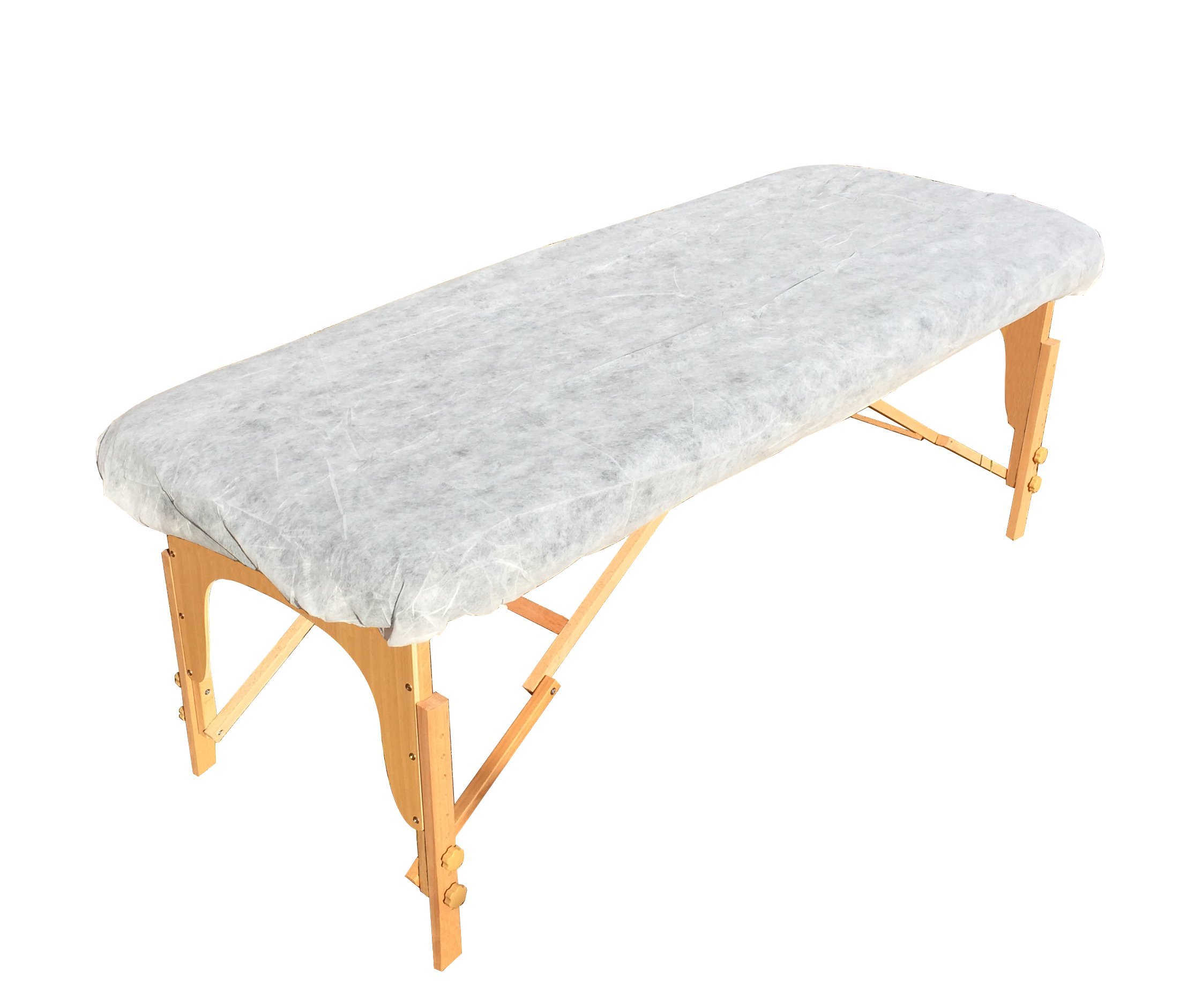 Golden Coast Unlimited 25-Pack Heavy Duty Disposable Fitted Massage Table Sheets - White Elastic Bed Covers for Professional Massage Therapists, Spas & Chiropractic Clinics - Ideal for Sanitary Treatment Rooms, Mobile Services & Salon Use