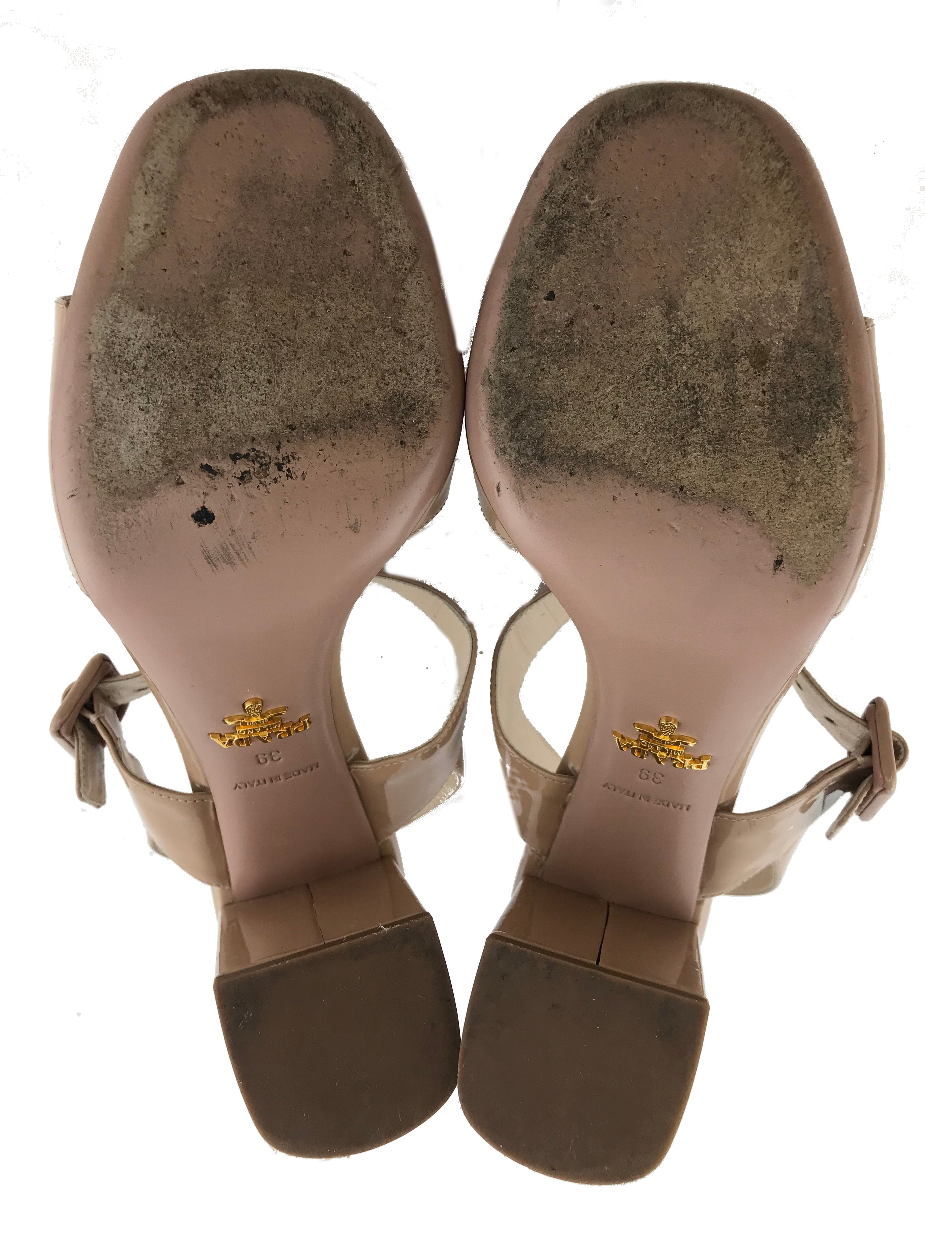 Prada Buckle Patent Leather City Sandals Women's Size 9 - Stylish & Comfortable for Casual Outings & Summer Travel