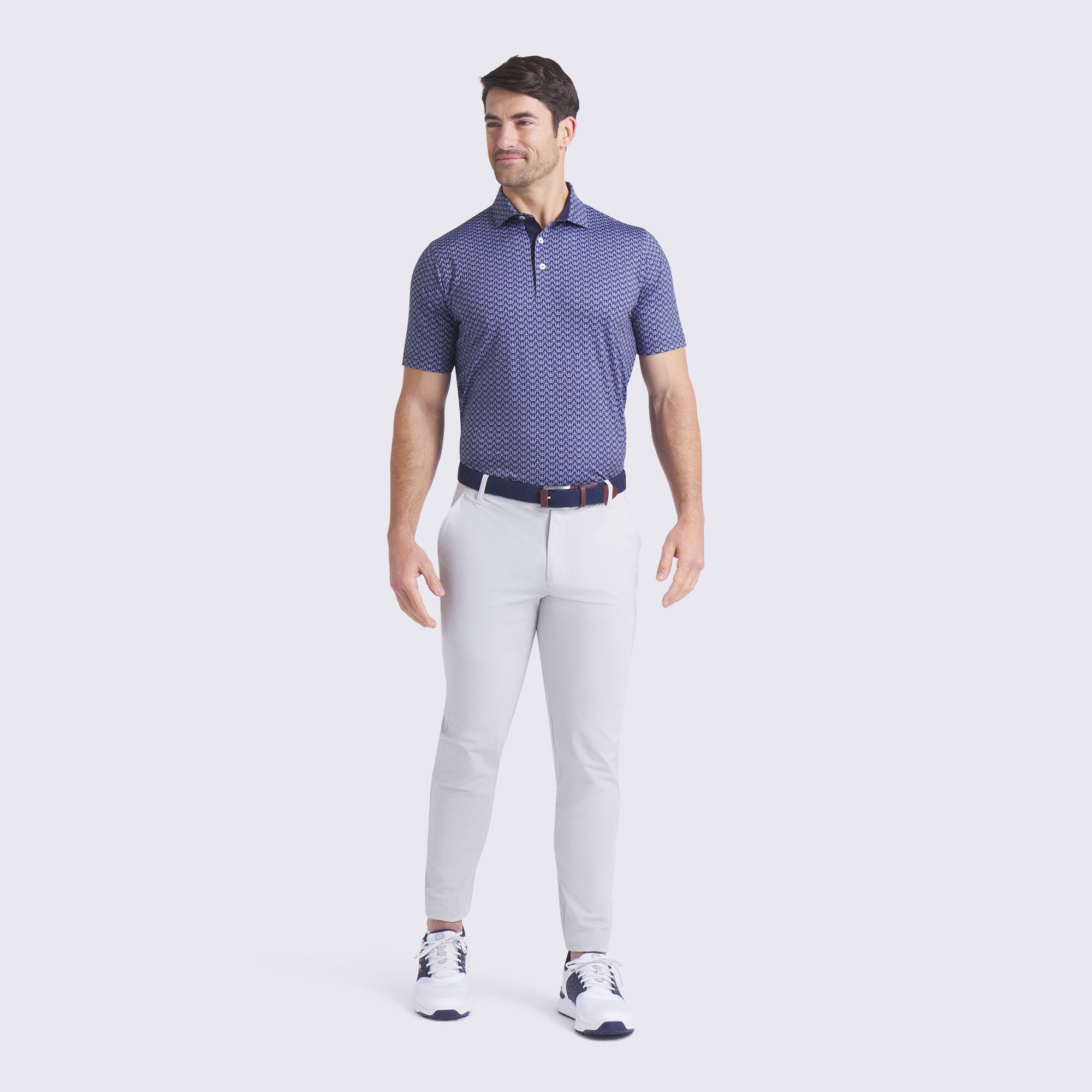 MATTR Lotus Golf Polo Shirt for Men - Moisture Wicking, UV Protection & Breathable Performance Golf Shirt - Perfect for Golf, Tennis & Outdoor Sports