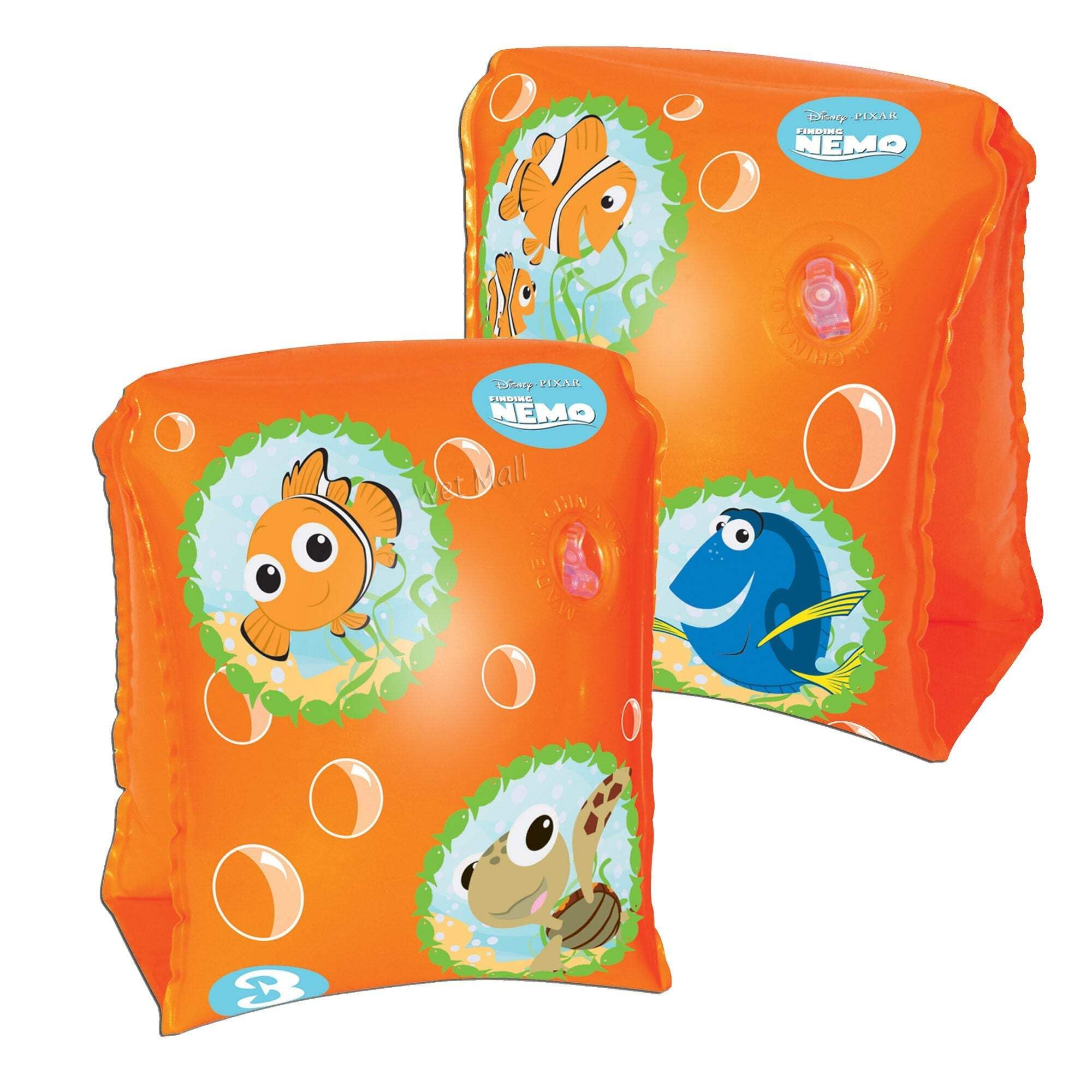Bestway Wet Products Finding Nemo Inflatable Arm Bands for Kids - Pool Floaties, Swim Training Aid, Beach & Water Park Safety Gear