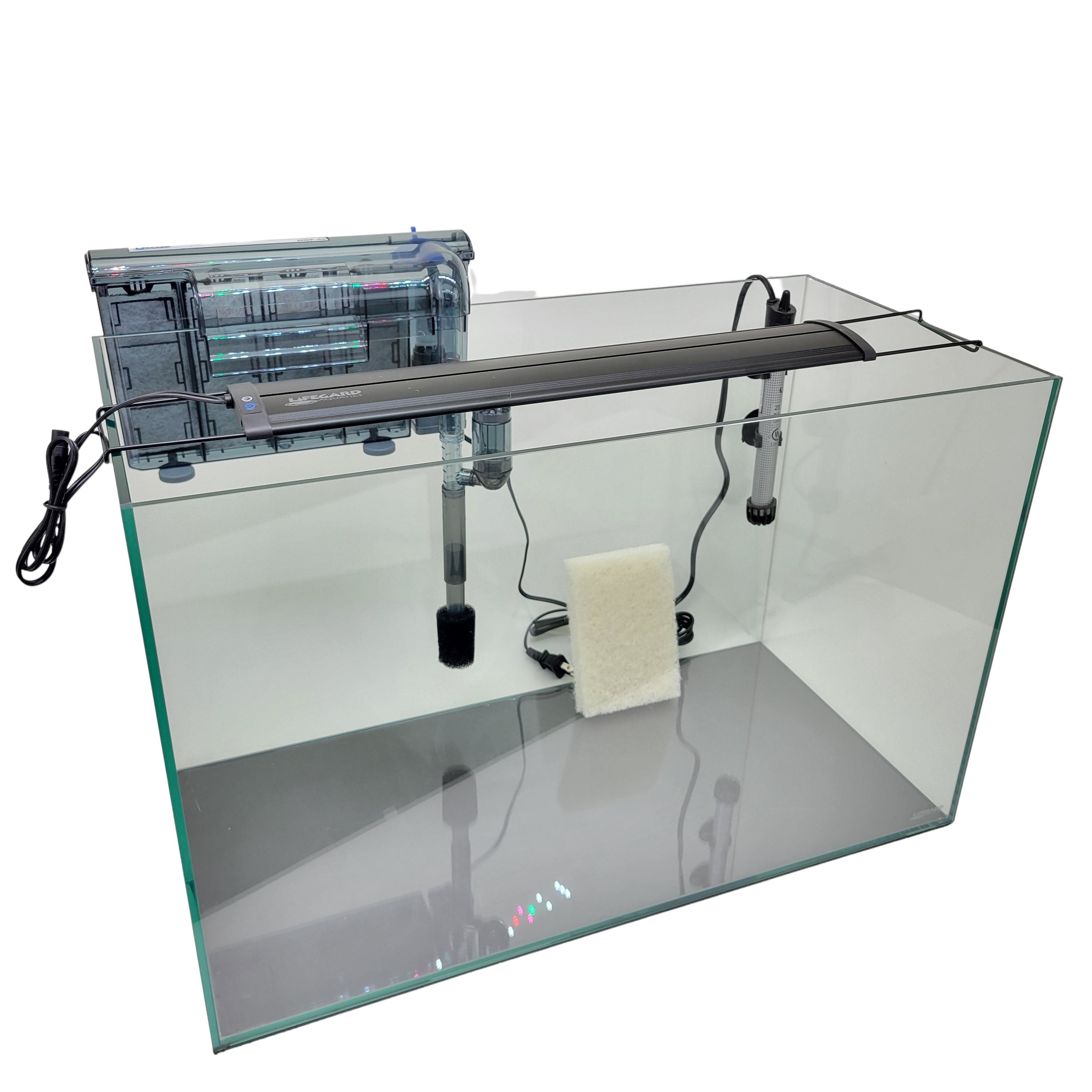 Lifegard Aquatics 20 Gallon Rimless Glass Aquarium Tank - Perfect for Home, Office & Fishkeeping Enthusiasts | Nano Reef & Freshwater Setup