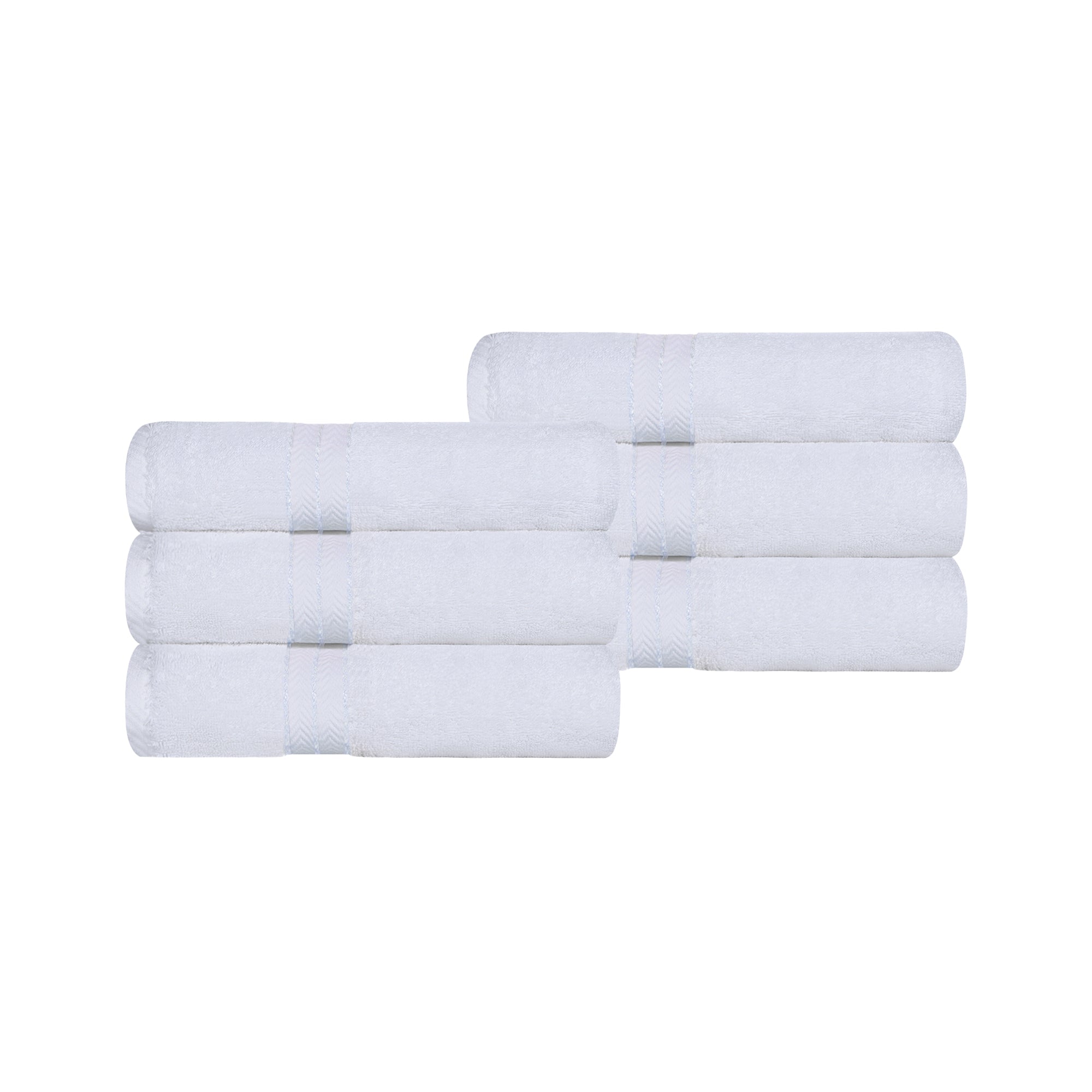 Premium 6-Piece Turkish Cotton Hand Towel Set - Ultra Plush, Highly Absorbent Bath & Kitchen Towels for Spa, Guest Bathroom & Luxury Home Use