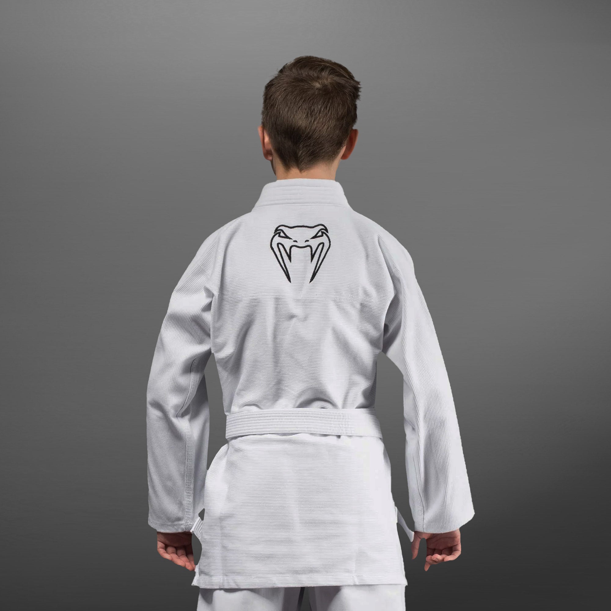 Venum Contender Kids BJJ Gi - Brazilian Jiu Jitsu Uniform for Children with Free White Belt - Lightweight & Durable Training Gear for Martial Arts Practice (White)