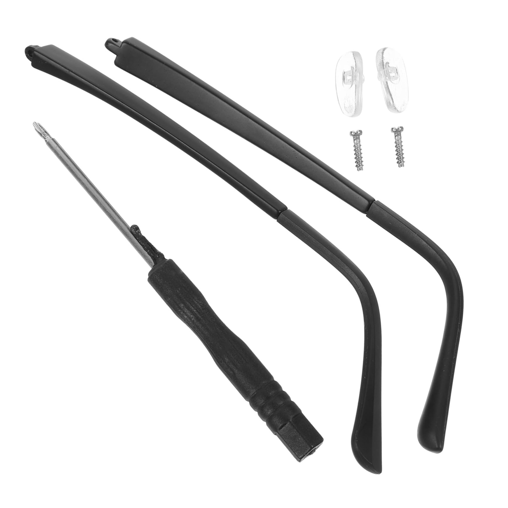 FOMIYES 4 Pairs of Glasses Replacement Arms & Nose Pads - Universal Eyeglass Frame Repair Kit for Sunglasses, Reading Glasses - DIY Eyewear Accessories for Home, Office, and Travel Use