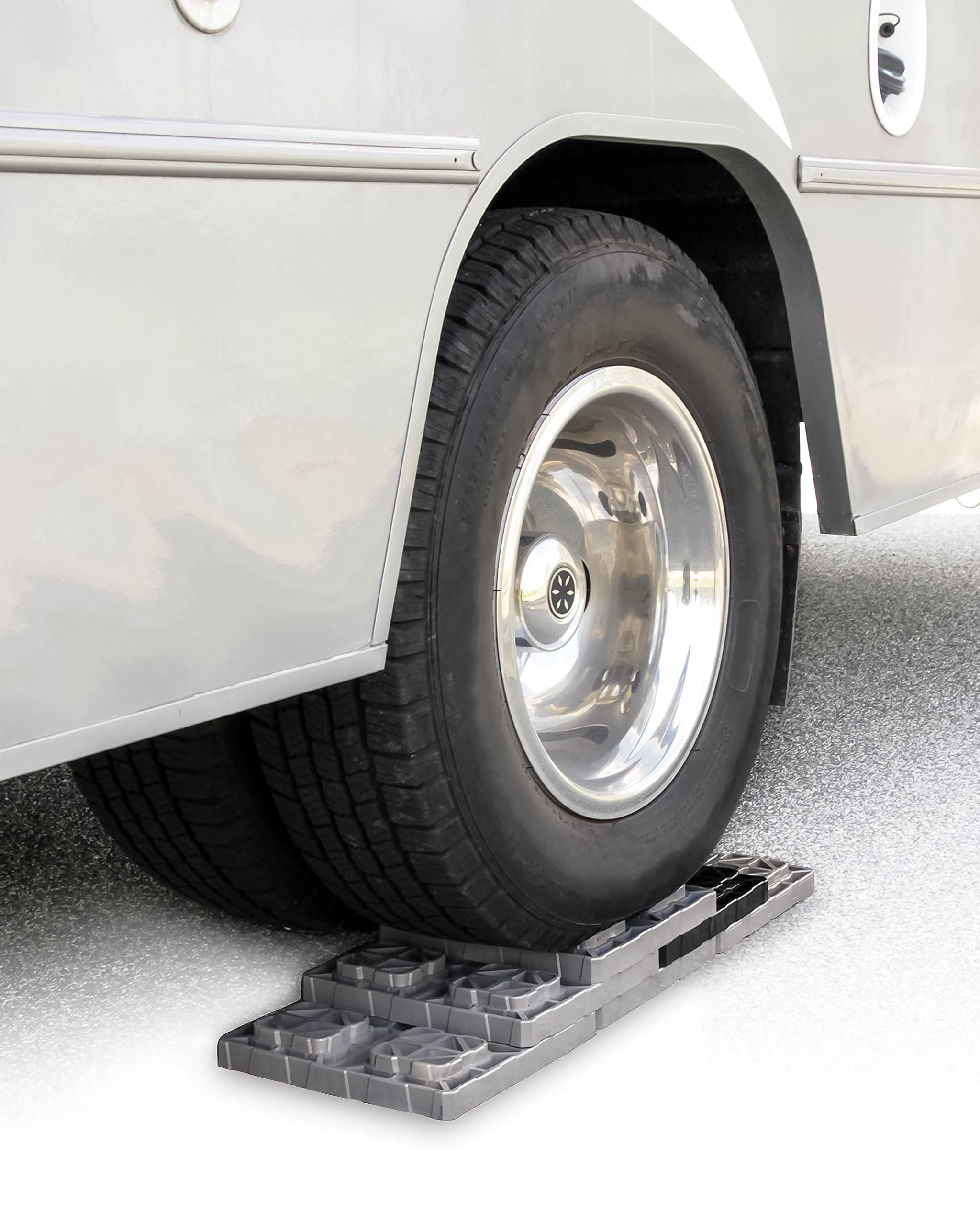 Camco Fasten XL RV Leveling Blocks - 10-Pack Interlocking Stabilizer Blocks for Campers & Trailers - Adjustable Height with Secure Twist Handle - 10.5