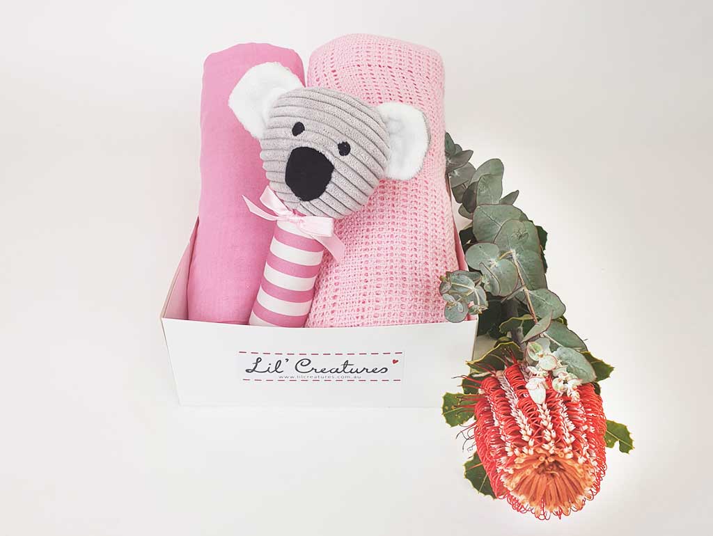 Essential Baby Girl Gift Basket - Newborn Baby Shower Gifts Set for Girls | Perfect for Birthdays, Christenings & Welcome Home Presents