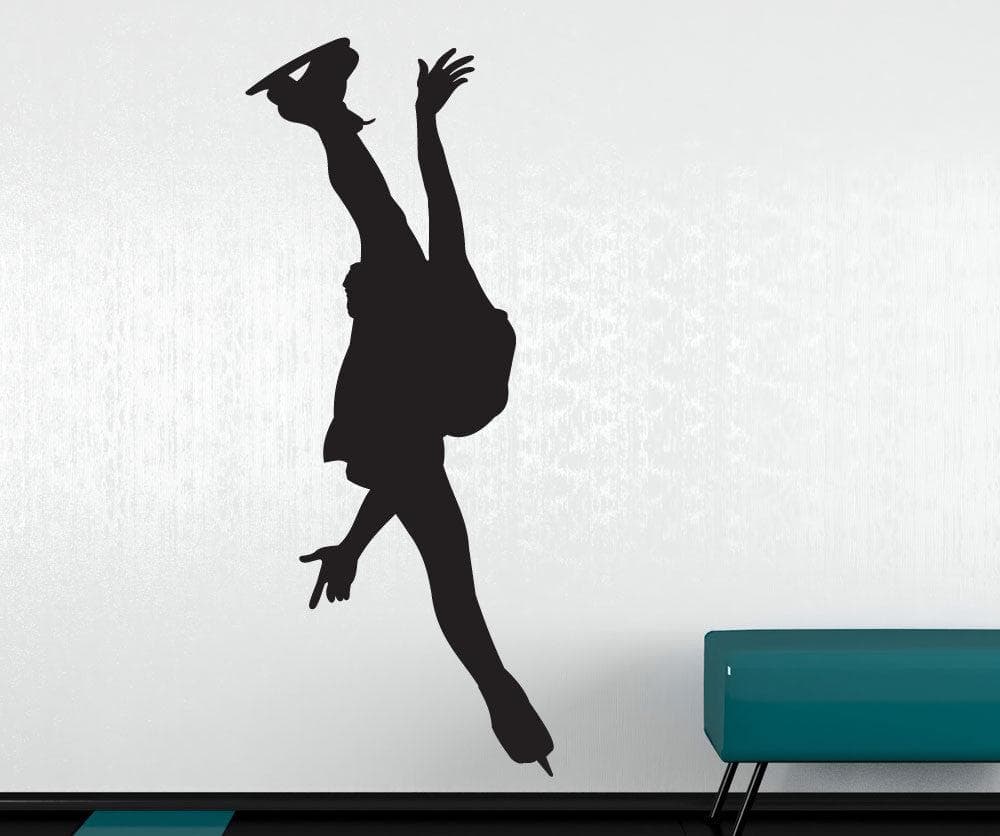 Figure Skater Vinyl Wall Decal Sticker #1545 - Ice Skating Room Decor for Bedroom, Nursery & Kids Room