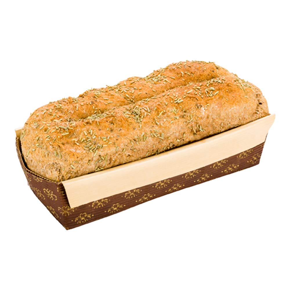 Premium 18 oz Kraft Baking Loaf Pan - Greaseproof & Rippled Disposable Paper Baking Cups for Muffins, Cupcakes, Mini Snacks - 10ct Box - Eco-Friendly & Recyclable - Perfect for Home Baking, Restaurants, Cafes & Party Desserts