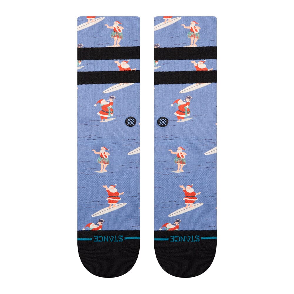 Stance Surfing Santa Crew Socks - Fun Holiday Socks for Men & Women - Perfect for Christmas Gifts, Surfing Enthusiasts, and Casual Wear