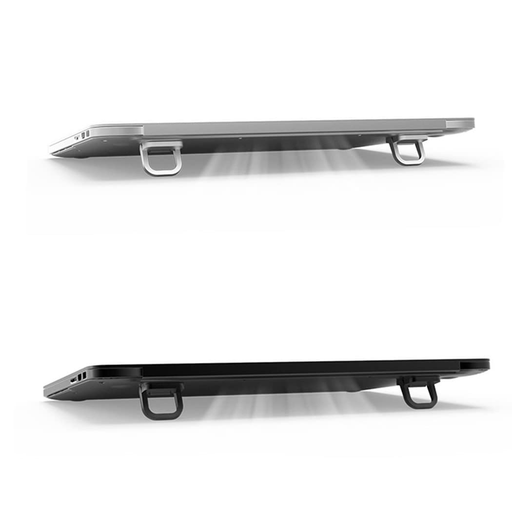 Aluminum Keyboard Stand for Laptop & Computer - Mini Invisible Kickstand Riser for MacBook, Notebook, Desktop (2 Pack, Black) | Ergonomic Typing & Space-Saving Desk Organizer