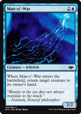 Magic: The Gathering - Man-o'-War Foil Card - Modern Horizons Expansion - Premium Collectible for MTG Deck Building & Competitive Play