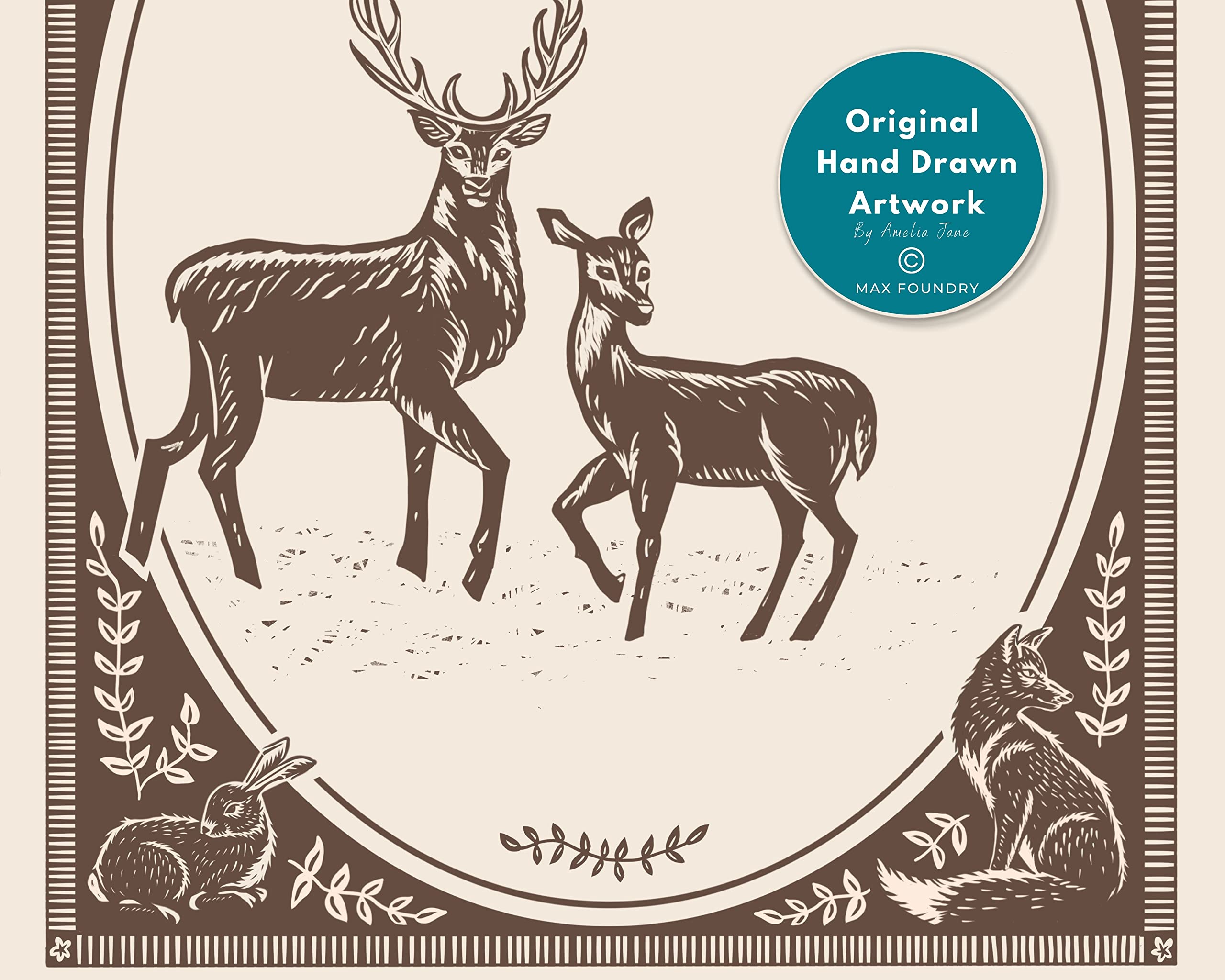 Custom Hunting Gift for Men & Women - Personalized Valentine's Day, Mother's Day & Anniversary Present - Hand-Drawn Nature Art on 11x14 Wrapped Canvas - Perfect for Outdoor Enthusiasts, Weddings & Home Decor