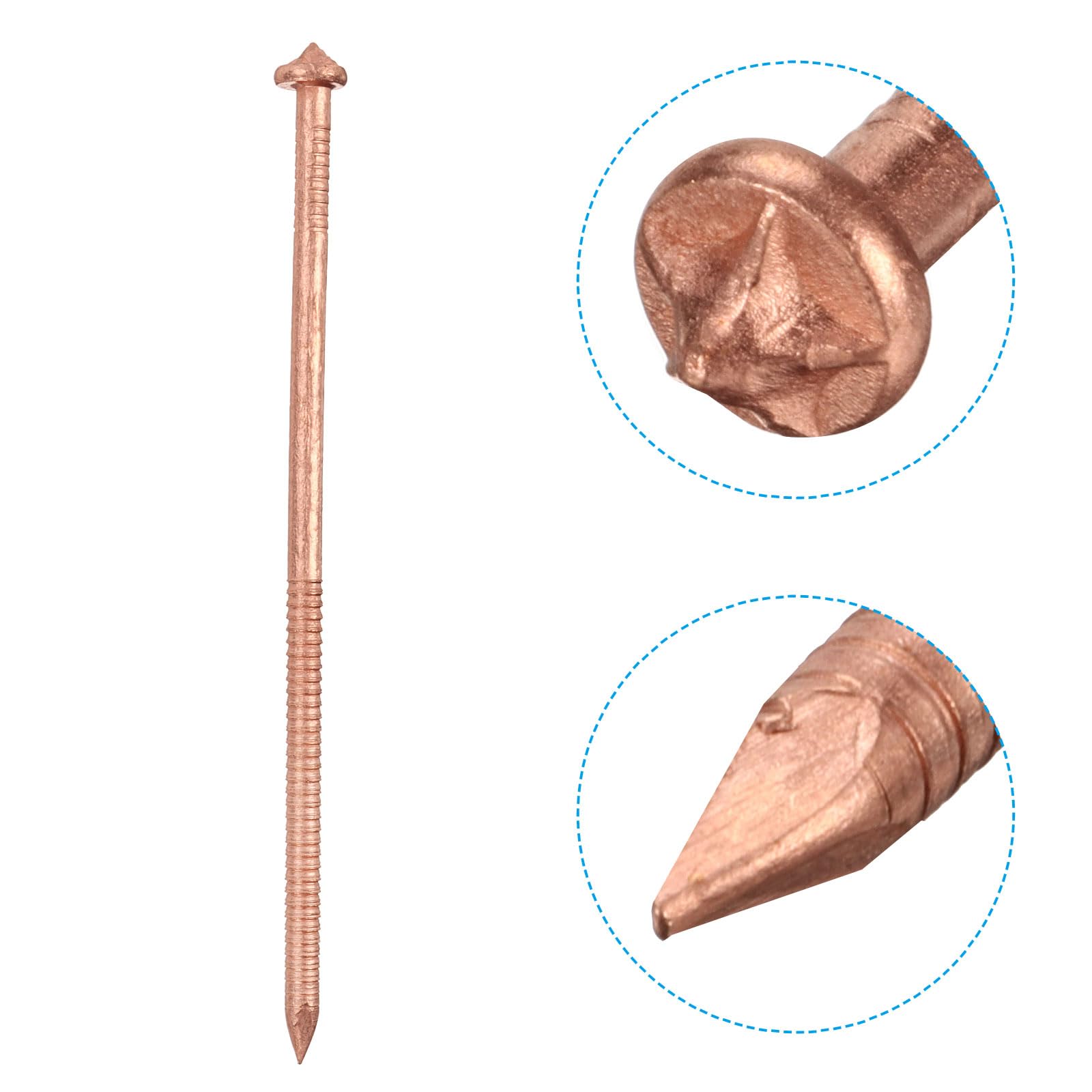 200pcs PATIKIL CD Weld Pins - 80mm Insulation Copper Nails for Stud Welding, Boat Repair & Metal Fabrication - Self-Locking Washer Included - Perfect for Marine, Automotive and Construction Applications