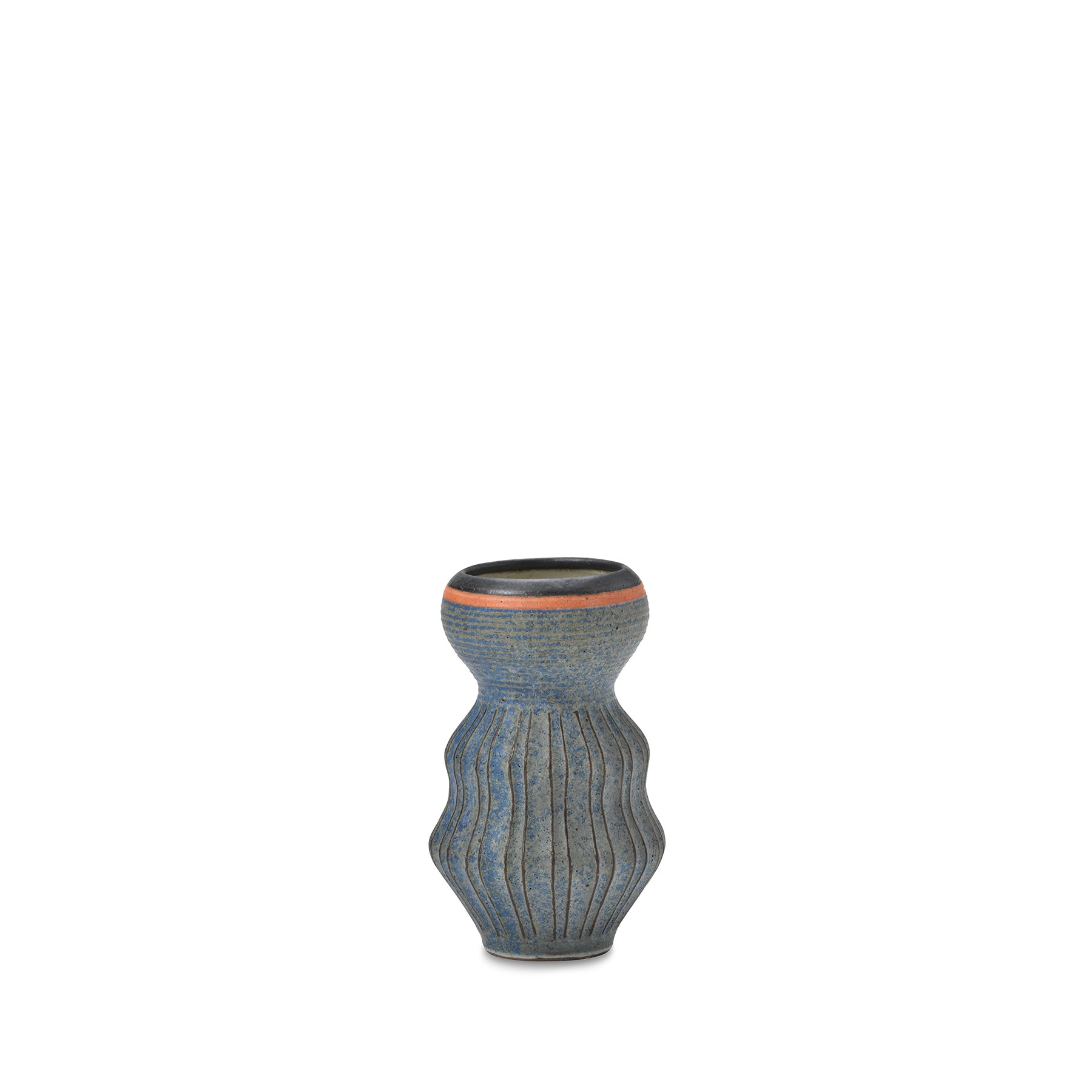 #80 Small Indigo Kokeshi Vessel - Handcrafted Japanese Wooden Container for Home Decor, Tea Storage & Gift Giving