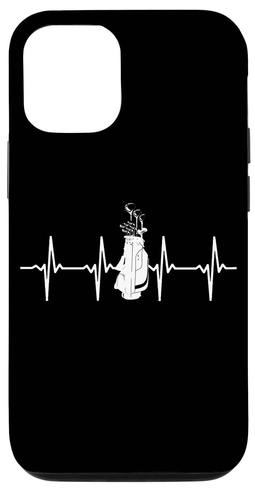 iPhone 12/12 Pro Golf Lover Case - Funny Golfer Heartbeat Golf Balls Design - Perfect Gift for Golf Enthusiasts & Sports Fans