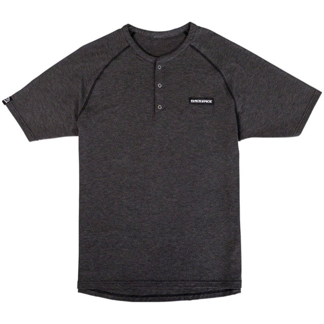 RaceFace 2021 Men's All Day Henley Jersey - Breathable Cycling Shirt for Mountain Biking & Road Cycling - Comfortable Performance Top for Outdoor Sports & Casual Wear