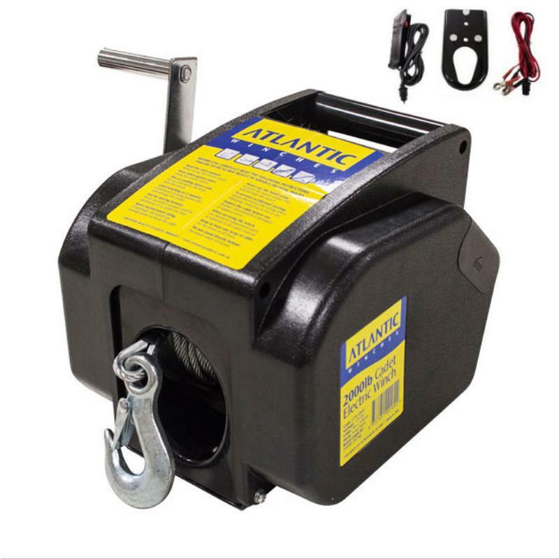 Atlantic Cadet Electric Winch - 3000LB Capacity, 12V Heavy Duty Off-Road Winch with Wireless Remote - Perfect for Jeep, Truck, ATV & Boat Recovery