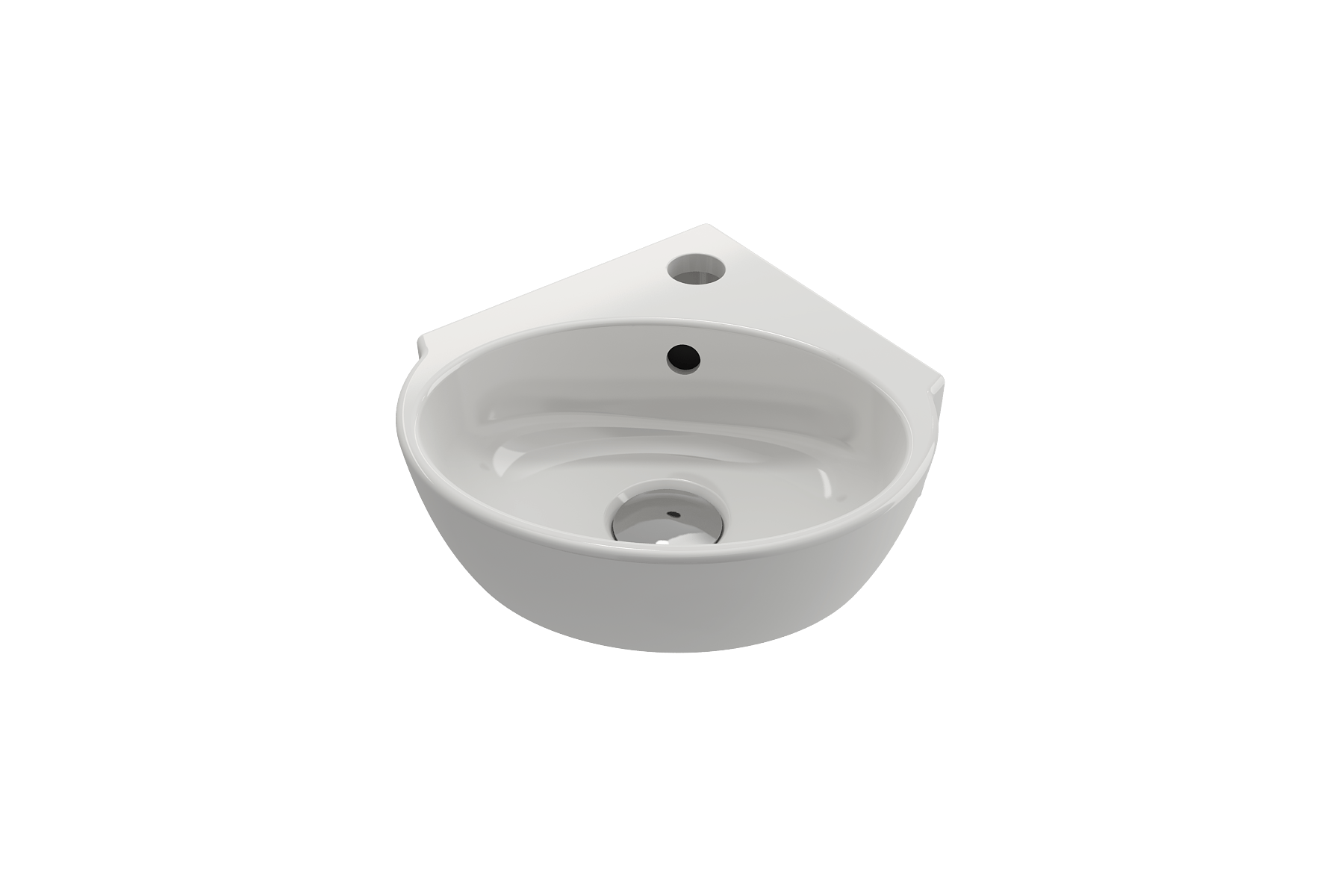 Premium BOCCHI MILANO 12-Inch Corner Fireclay Sink with Overflow - 1 Hole Faucet Installation - Perfect for Small Kitchen, Bathroom, or Laundry Room Renovations