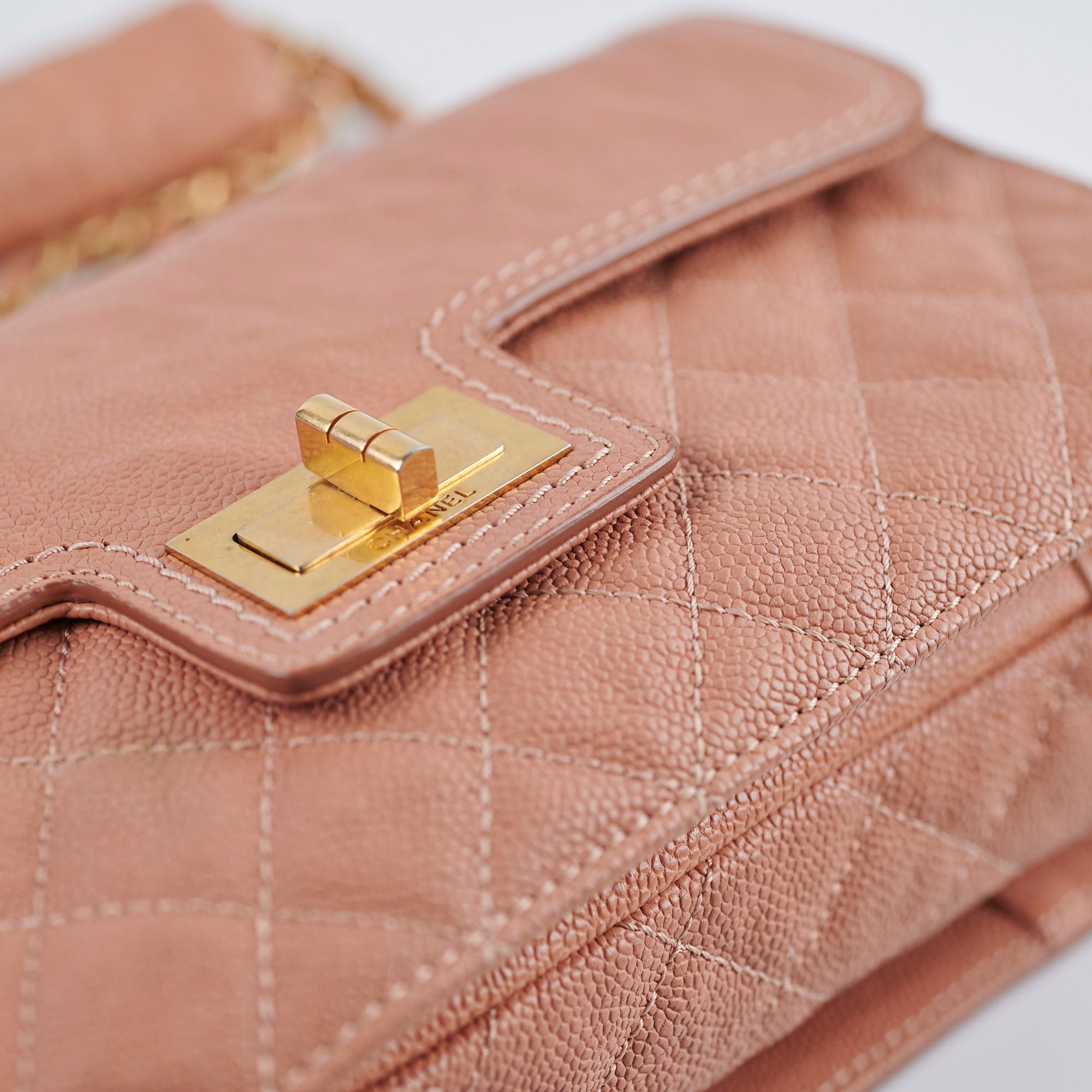 Chanel Seasonal Quilted Caviar 2.55 Reissue Single Flap Bag in Terracotta - Luxury Designer Handbag for Women, Perfect for Evening Events & Special Occasions