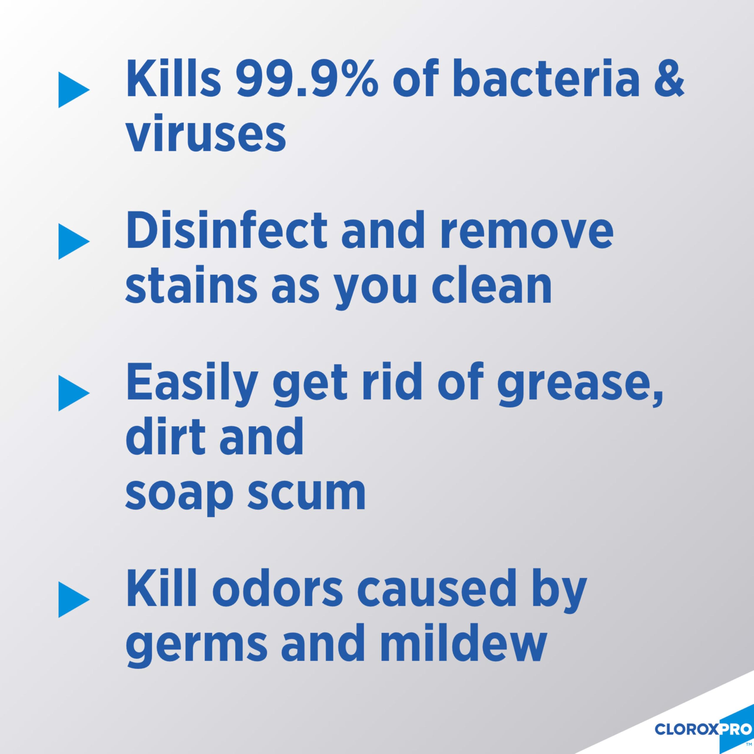 CloroxPro Clorox Clean-Up Disinfectant Cleaner with Bleach Refill, 128oz - Kills 99.9% Germs - All-Purpose Cleaner for Kitchen, Bathroom & Hard Surfaces - Commercial & Home Use