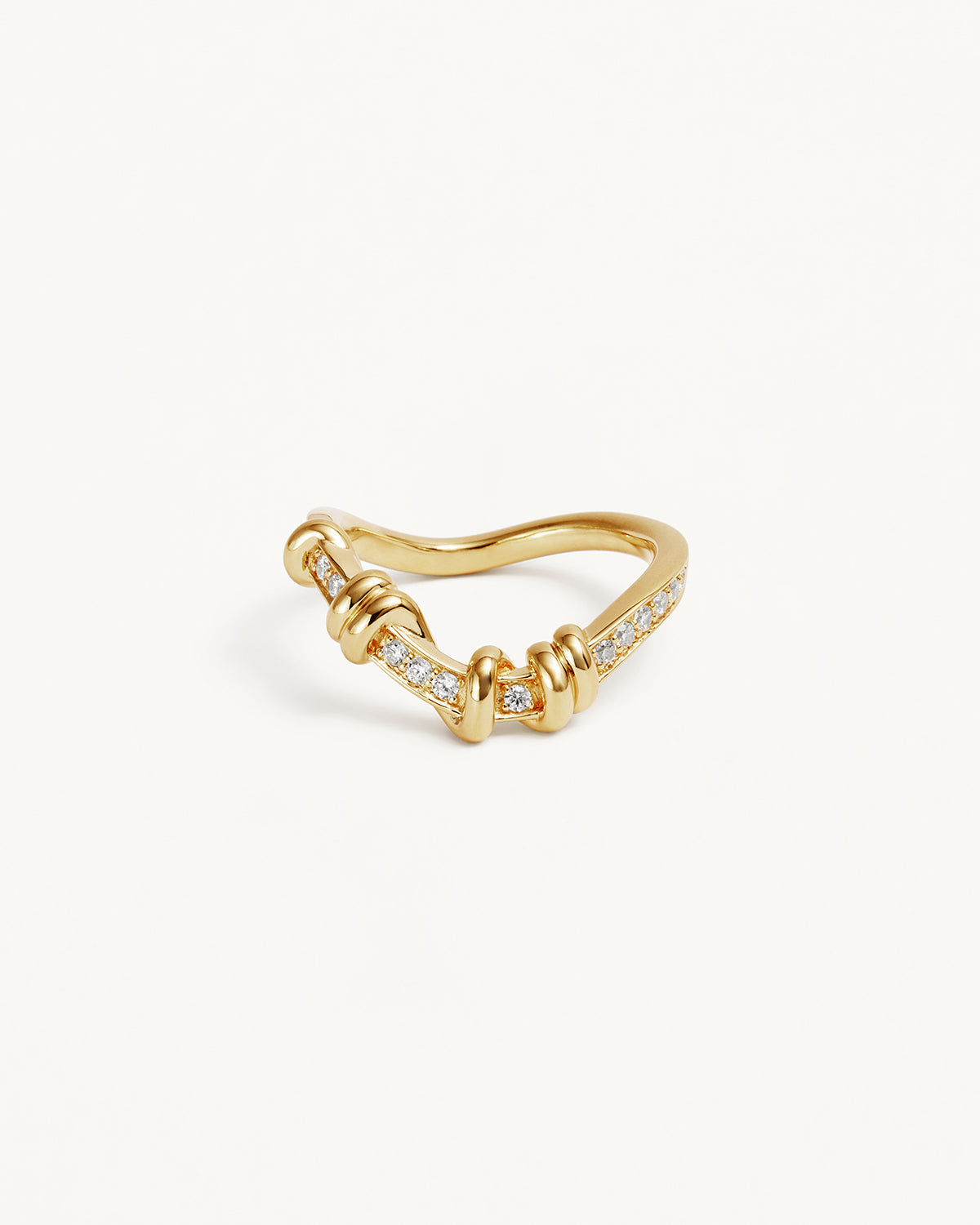 18K Gold Vermeil Embrace Stillness Ring - Dainty Minimalist Stackable Ring for Women, Perfect for Everyday Wear, Gift Giving & Special Occasions