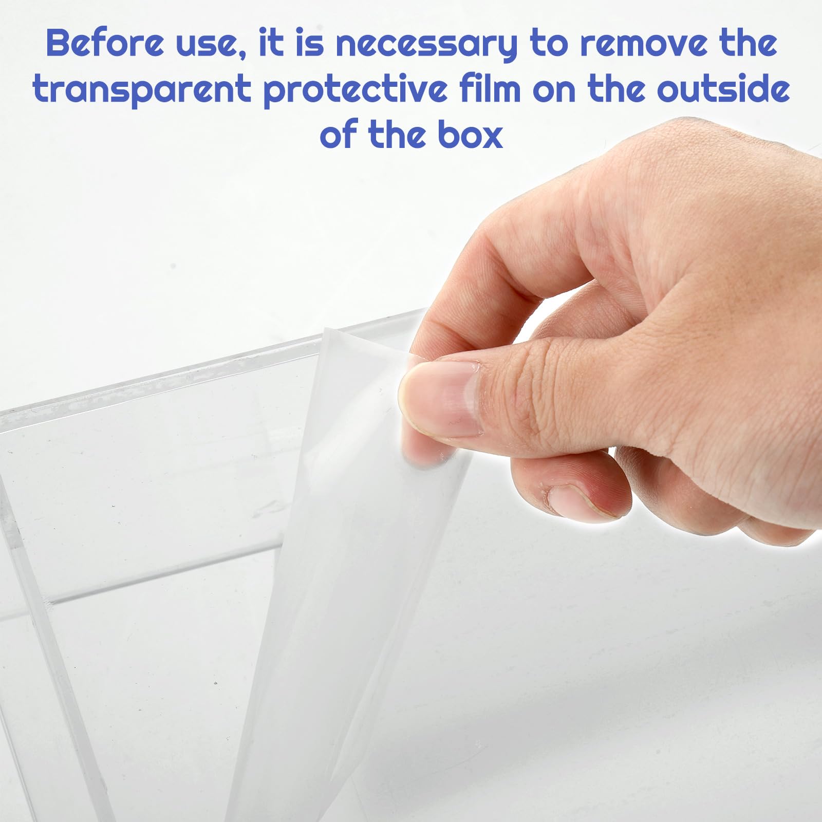 2-Pack Clear Acrylic Safety Glasses Holder with Lid - 9