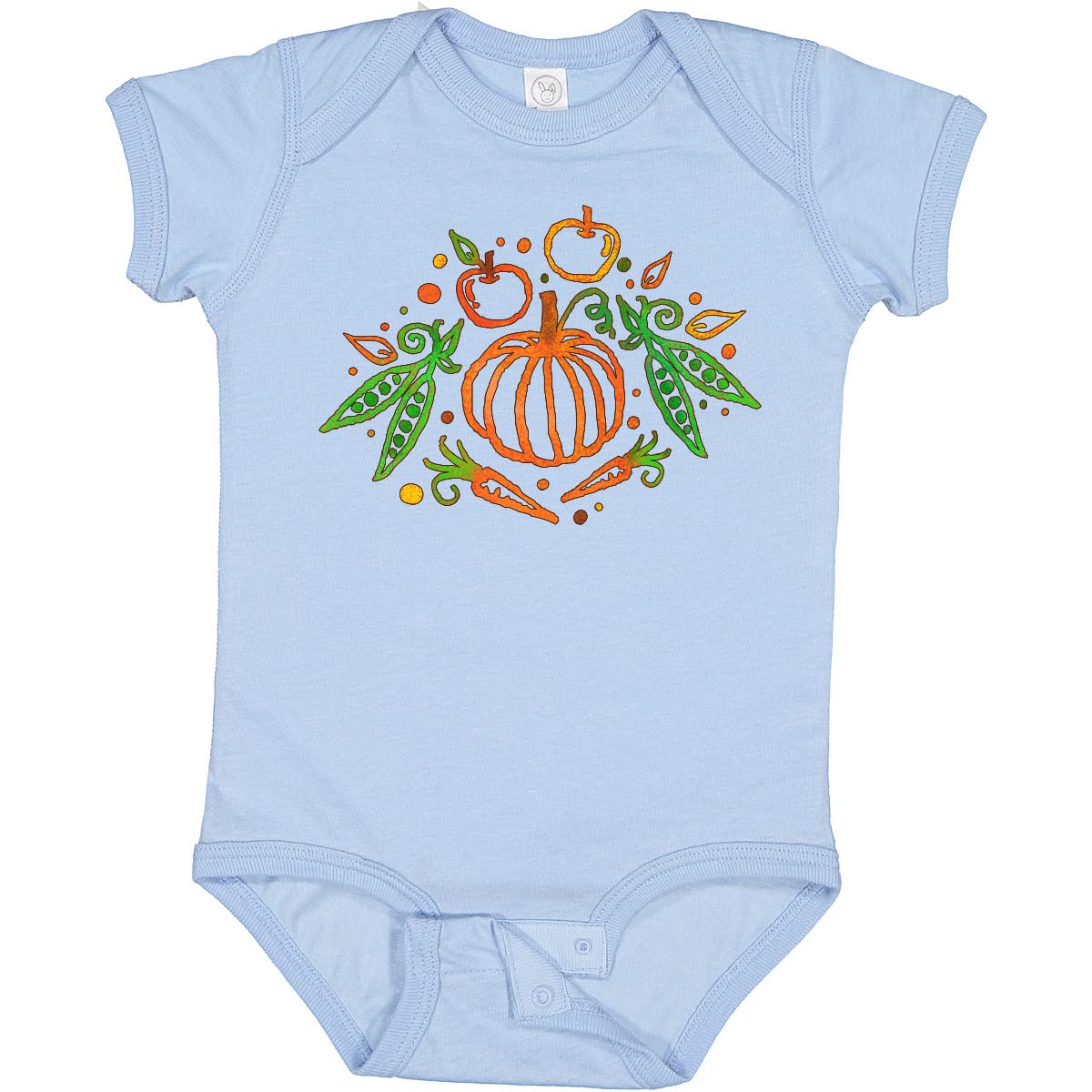 Inktastic Thanksgiving Pumpkin Vegetables Fruit Harvest Baby Bodysuit - Cute Fall Outfit for Infants, Boys & Girls | Perfect for Family Gatherings, Photo Shoots & Autumn Celebrations