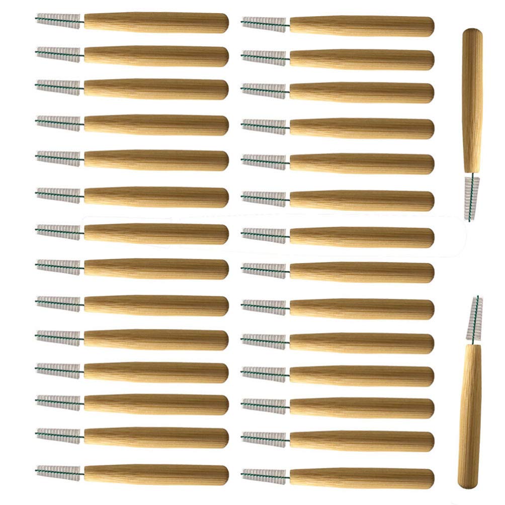 MILISTEN 30 Pack Interdental Brushes with Handle - Micro Tight Teeth Cleaners for Plaque Removal & Oral Hygiene - Perfect for Braces, Bridges, and Dental Work Care