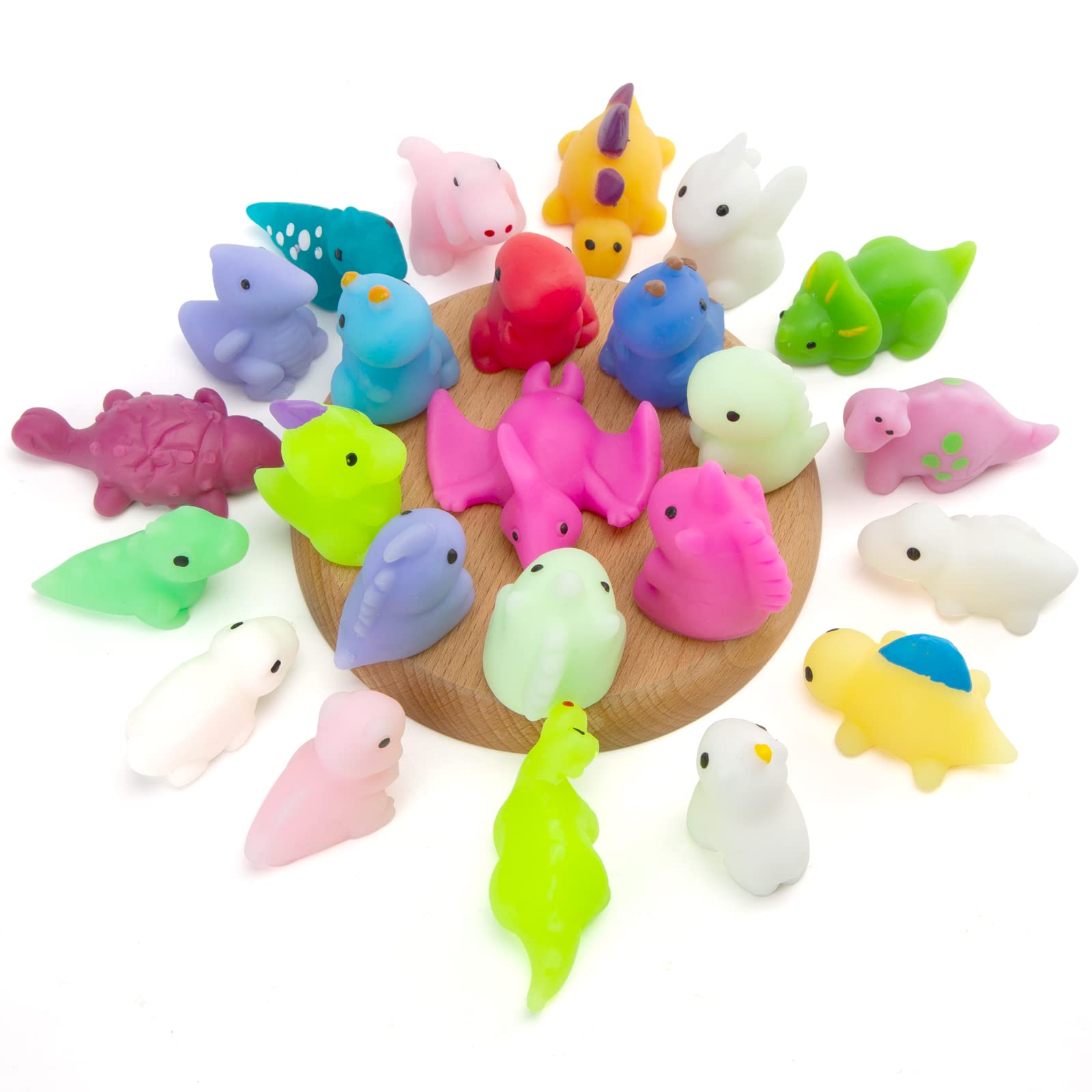 Kawaii Dinosaur Squishies 28PCS - Stress Relief Toys for Kids Party & Classroom