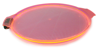 Electric Serving Trays with Handles - 15.5 Inch Round Lightweight Plastic Food Serving Tray for Parties, Catering & Buffets - Multiple Color Options