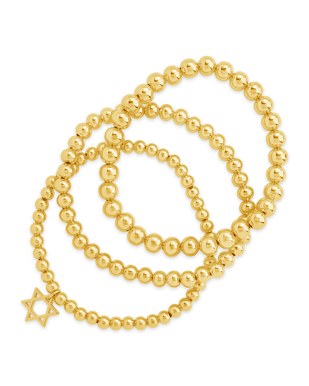 Star of David Beaded Bracelet Set - Elegant Jewish Jewelry for Women & Men - Perfect for Hanukkah, Bar Mitzvah & Everyday Wear