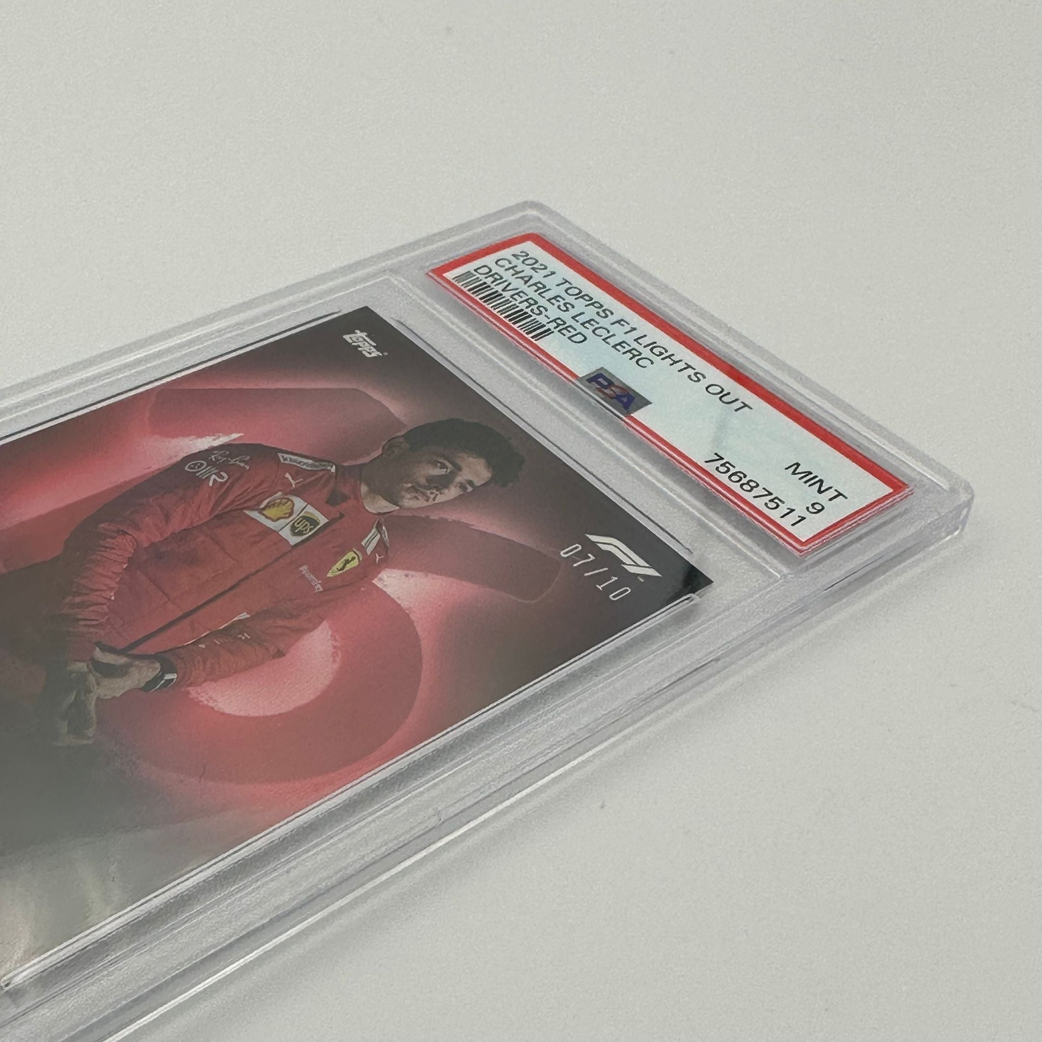 2007-10 Charles Leclerc PSA 9 Graded Racing Card - Red Parallel - Rare F1 Collectible for Sports Memorabilia & Card Game Enthusiasts