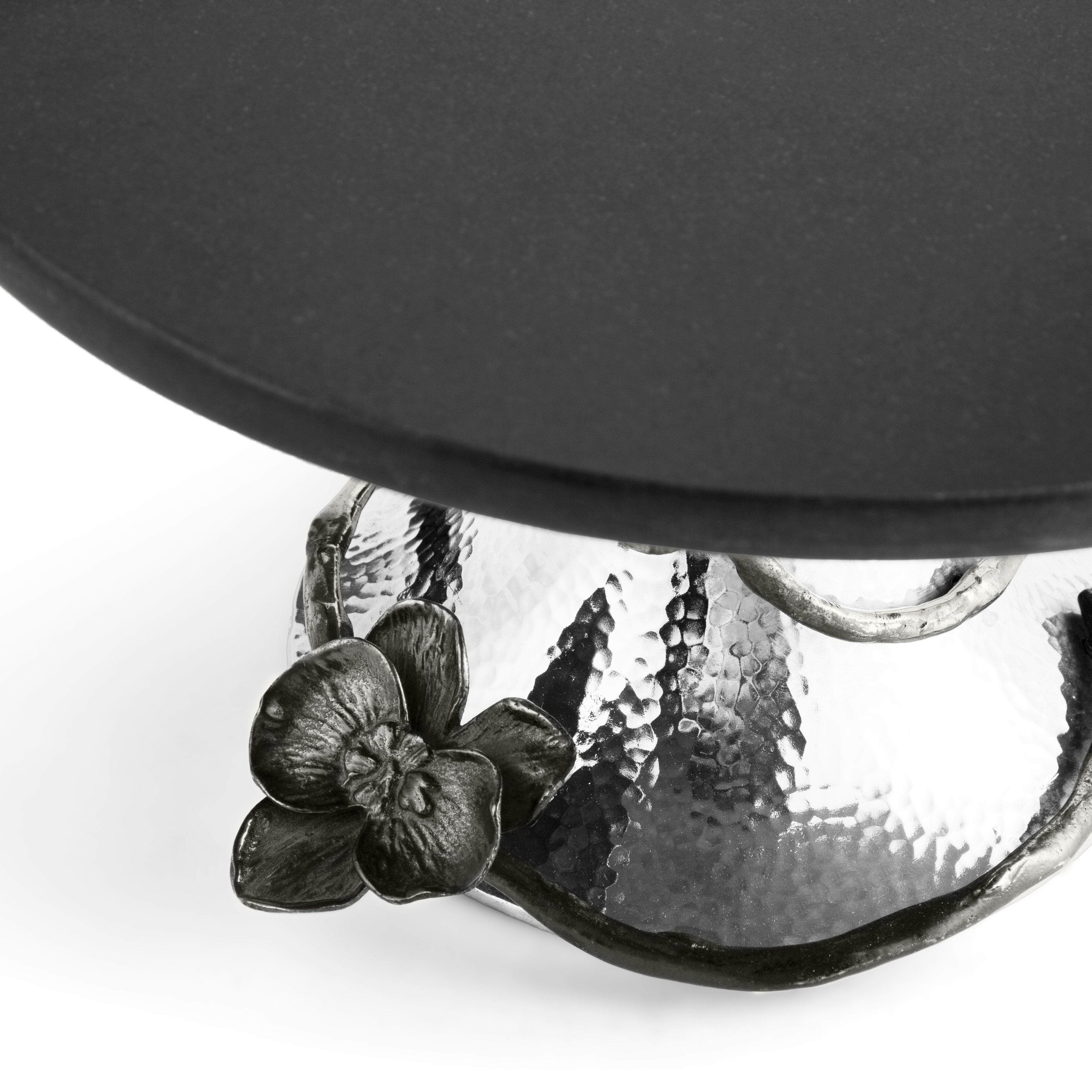 Elegant Black Orchid Cake Stand - 3-Tier Dessert Display for Wedding, Birthday & Party Decor - Perfect for Cakes, Cupcakes & Treats