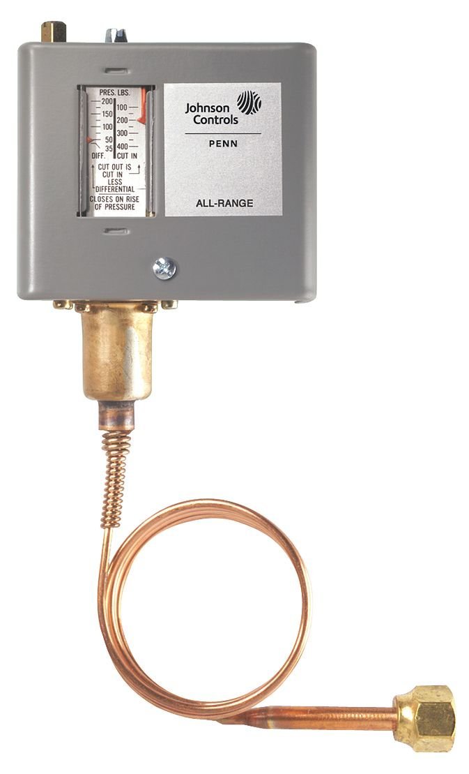 Johnson Controls P70AA-2C Pressure Switch 0-150 PSI, SPST, Close HIGH/Open Low, 1/4