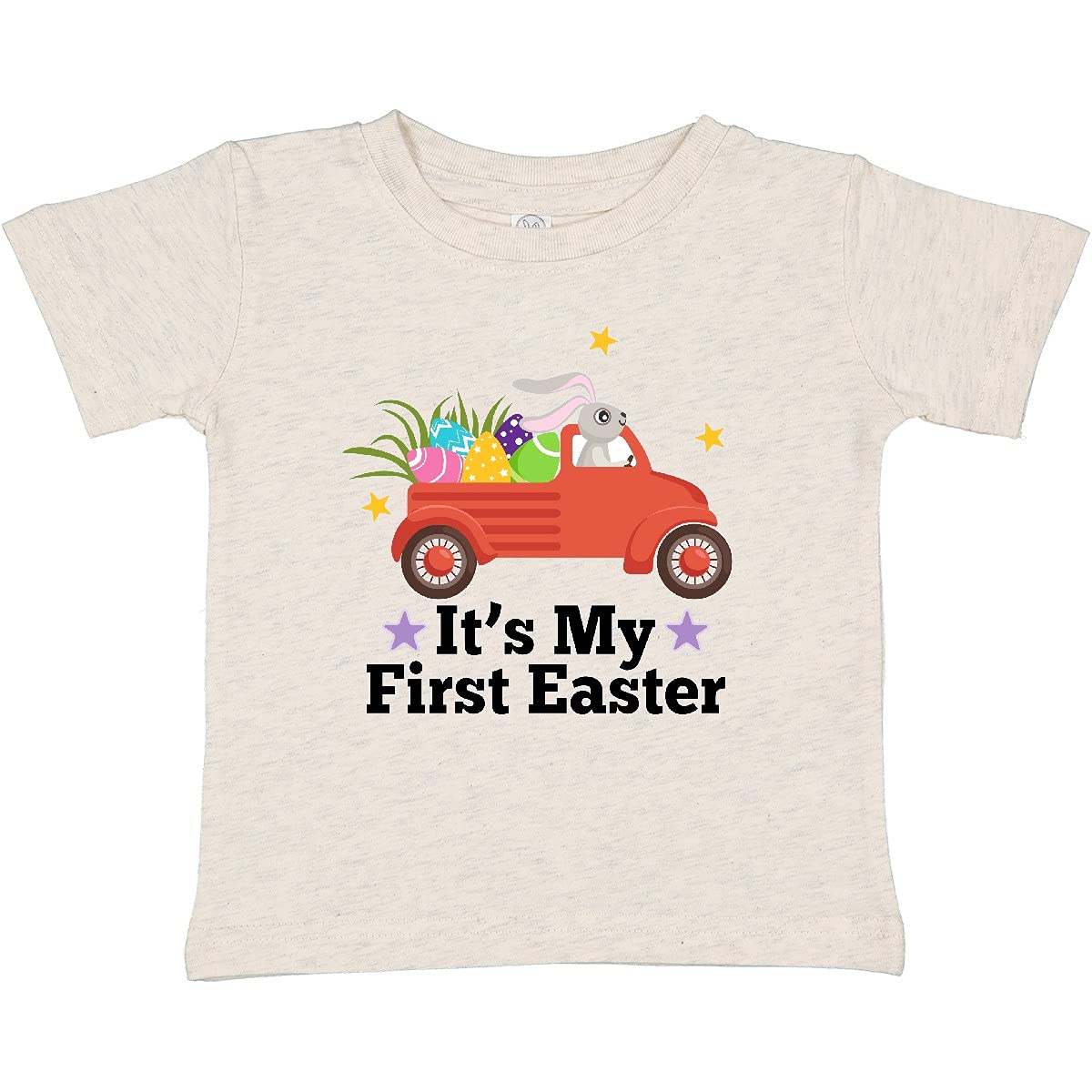 Inktastic First Easter Bunny Egg Truck Baby T-Shirt - Cute Easter Outfit for Infants & Toddlers - Perfect for Easter Photos, Egg Hunts & Family Gatherings