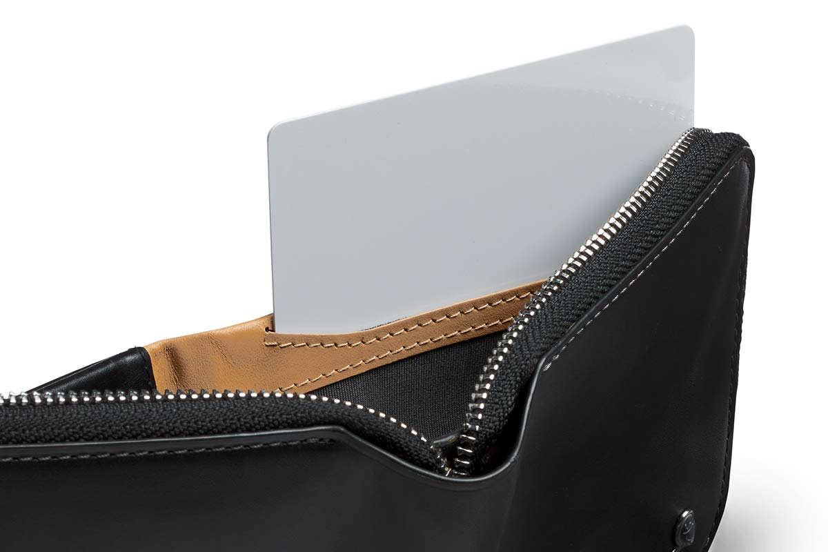 Bellroy Zip Wallet - Premium Leather RFID Blocking Wallet for Women & Men with Magnetic Coin Pouch & Flat Note Section (Holds 3-8 Cards) - Black - Perfect for Travel, Business & Everyday Use