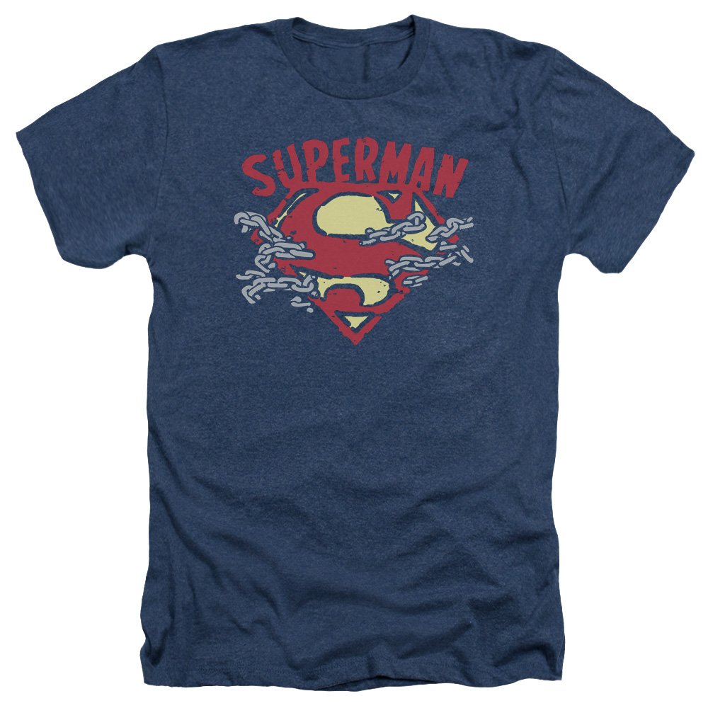 Superman Chain Breaking Graphic T-Shirt for Men & Women - Soft Heather Unisex Tee for Cosplay, Comic Con & Casual Wear