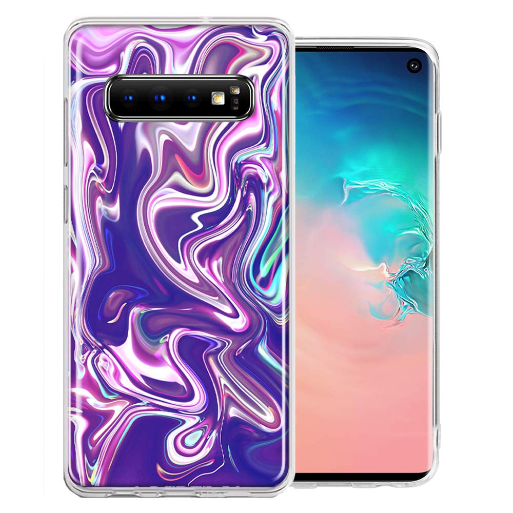 Samsung Galaxy S10 Phone Case - Purple Swirl Design for Protection & Style