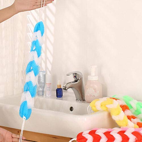 HAPPYMATES® Premium Bath Loofah Sponge Set - 3 Pack Long Exfoliating Shower Puff for Deep Cleansing & Skin Renewal | Gentle Body Scrubber for Women & Men | Perfect for Daily Shower, Spa & Self-Care Routine