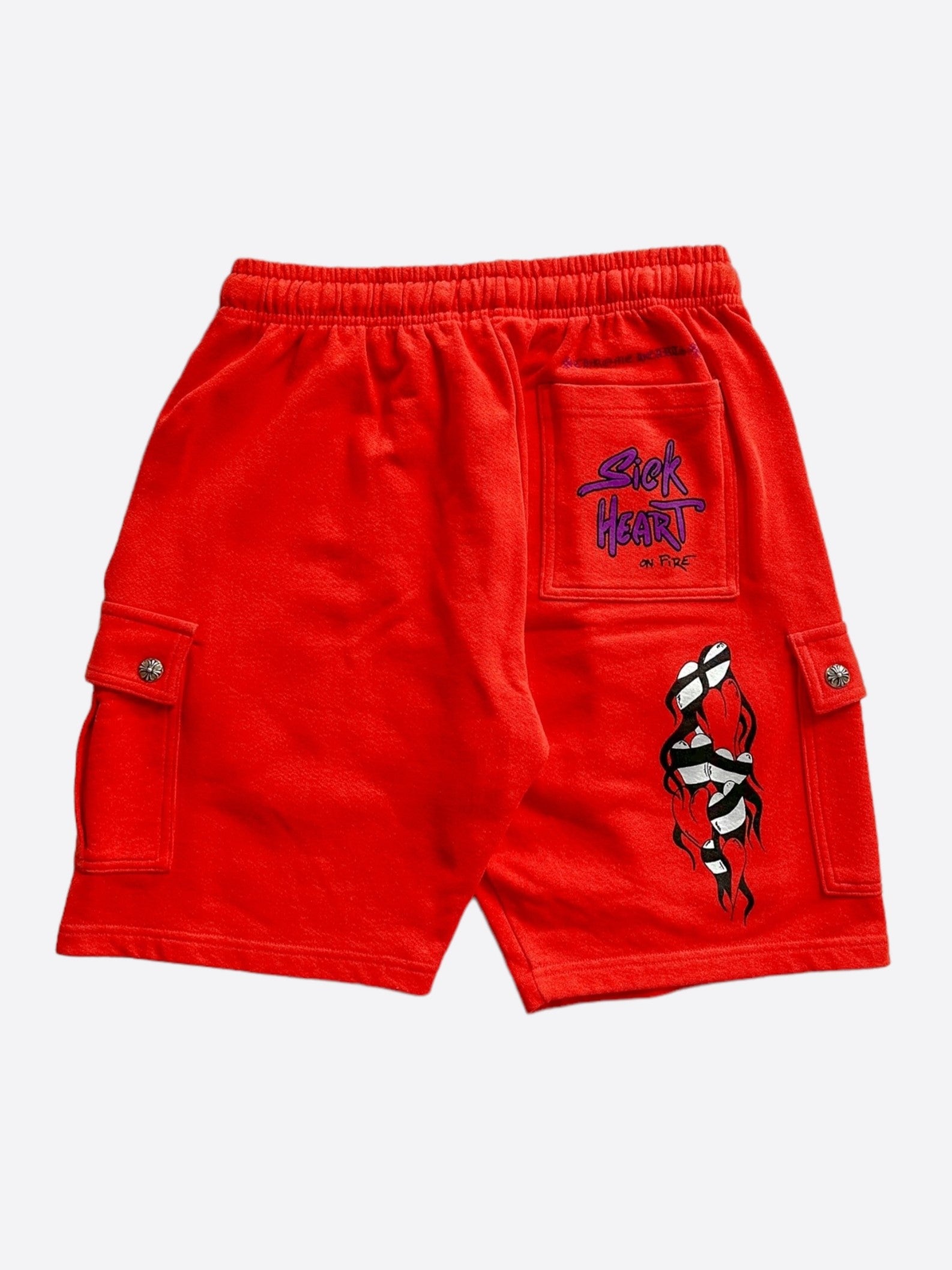 Chrome Hearts Matty Boy Red Spark Cargo Shorts for Men - Stylish Streetwear Hip Hop Fashion - Perfect for Summer Outfits, Concerts, and Casual Wear