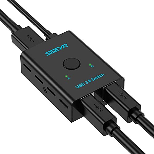 USB 3.0 KVM Switch 2-in-1 Out for Keyboard & Mouse - Home/Office Use