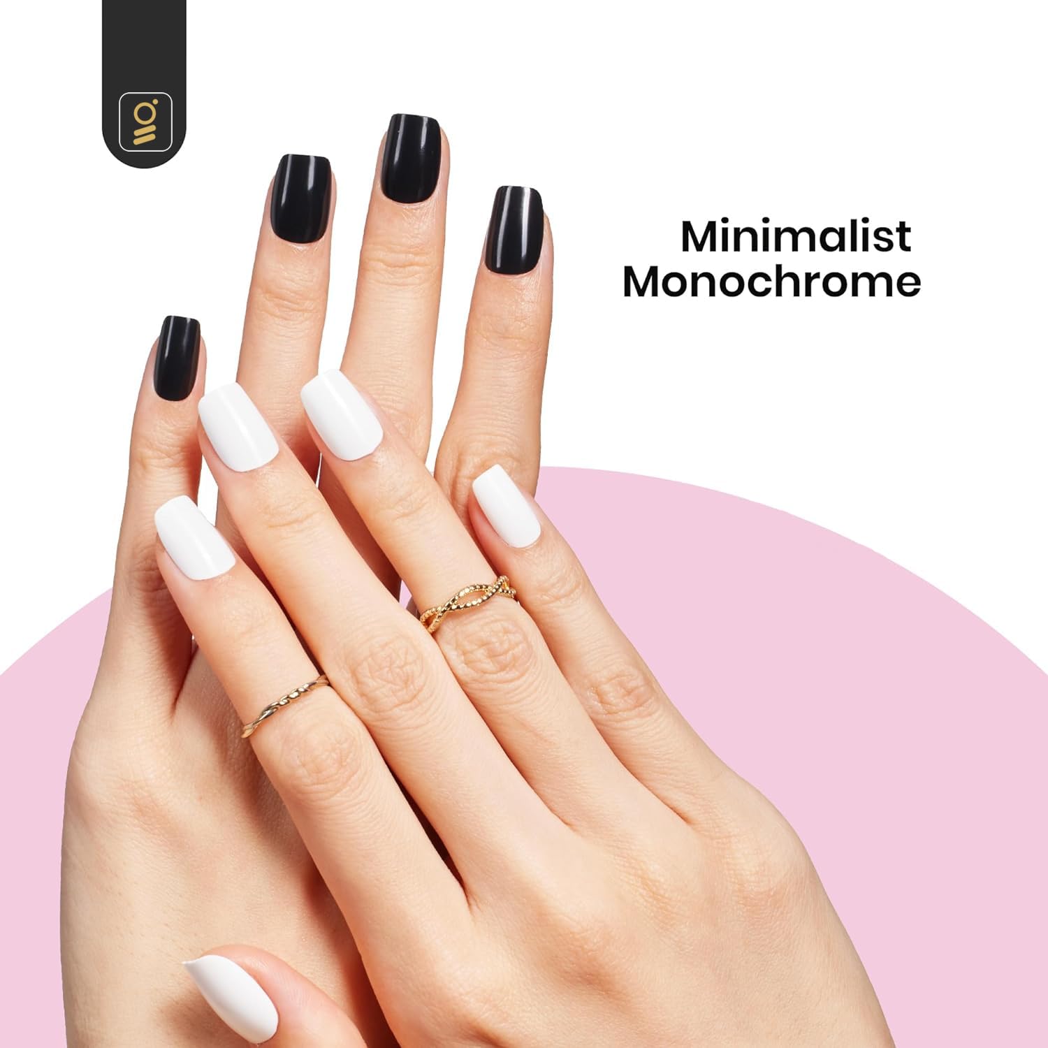 Gleevia Black & White Soak Off UV Gel Nail Polish Set - 2 Pack 15ml Bottles for Salon & DIY Manicure, Nail Art Design at Home - Perfect Gift for Women & Nail Enthusiasts | Great for Parties, Weddings & Everyday Wear