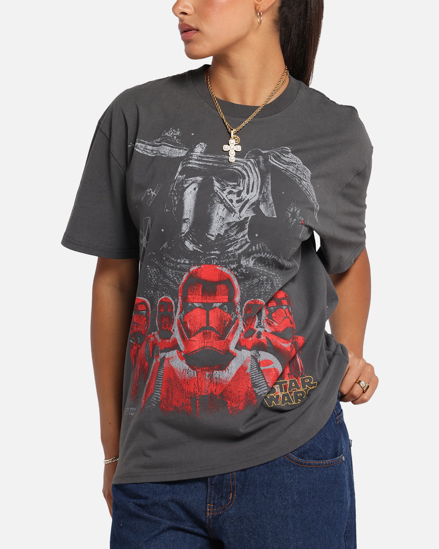 73 Studio Star Wars Order 66 Vintage T-Shirt - Black Wash Distressed Style | Officially Licensed Graphic Tee for Men & Women | Perfect for Cosplay, Conventions & Star Wars Fans