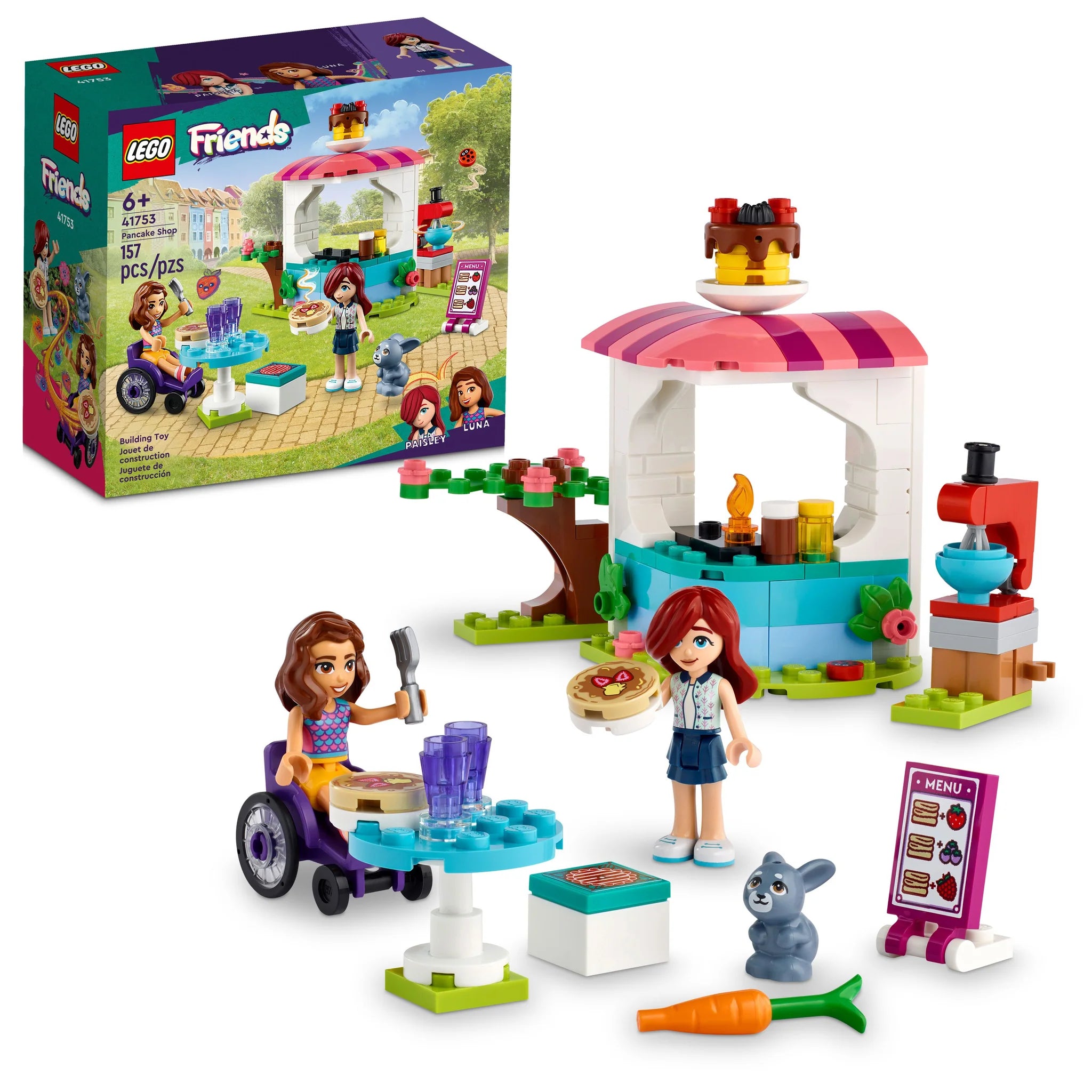 LEGO Friends Pancake Shop Building Toy Set - Creative Play for Kids, Perfect for Birthday Gifts & Pretend Restaurant Games - Fun DIY Construction Kit for Children Ages 6+