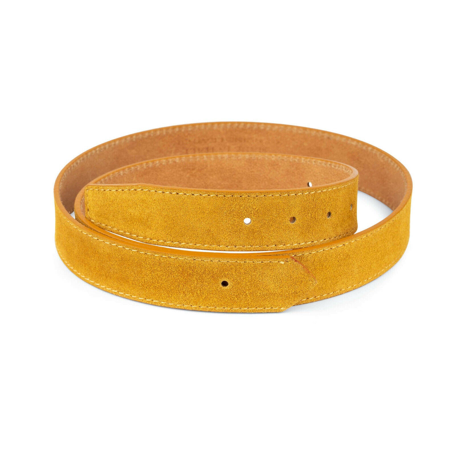 Genuine Brown Leather Belt Strap for Dunhill Buckles - 35mm Width Camel Suede Replacement - Perfect for Business Attire & Casual Wear