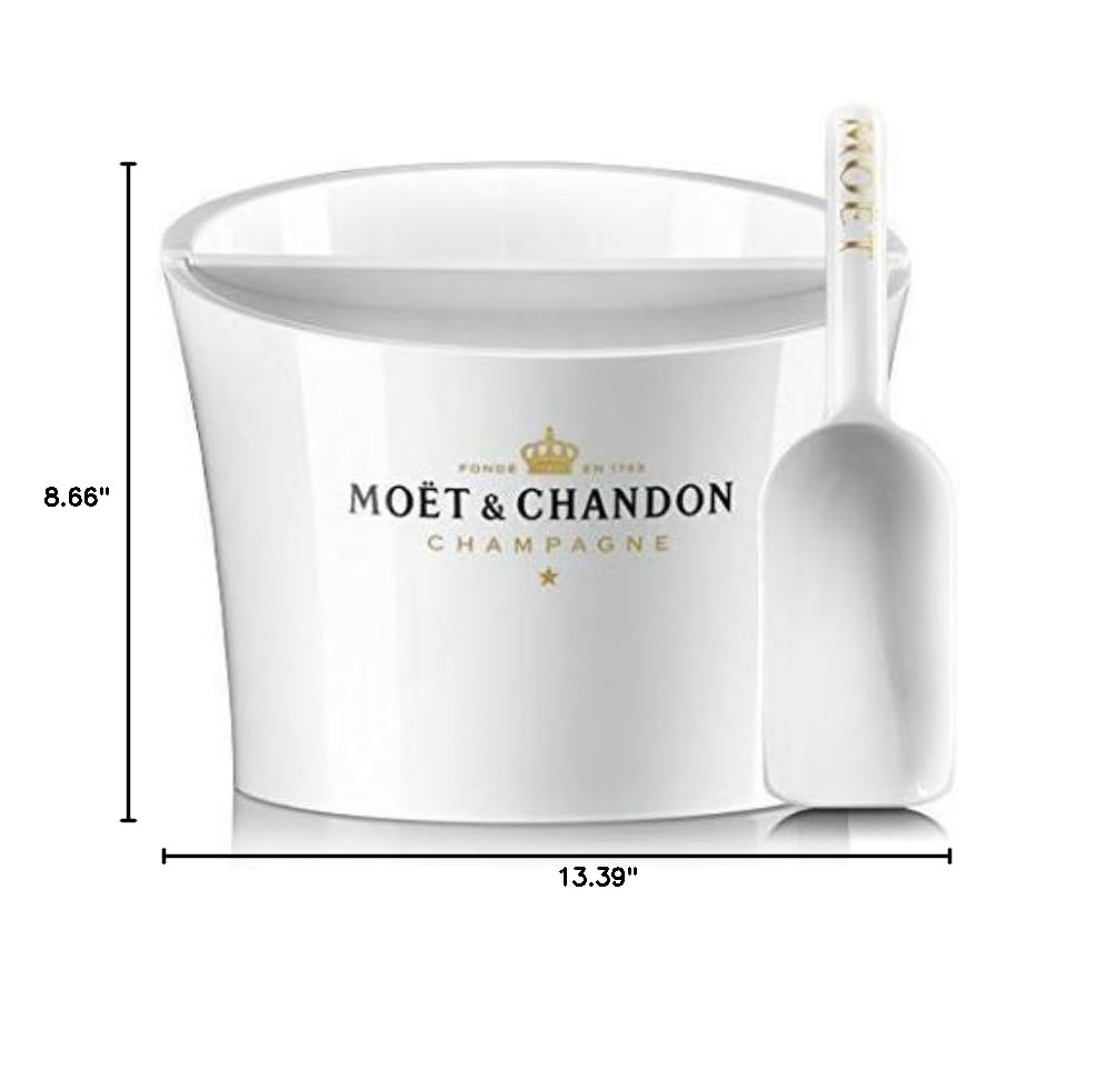 Moët & Chandon Ice Impérial Champagne Gift Set with Round Serving Tray & Stainless Steel Ice Bucket - Perfect for Weddings, Parties & Luxury Celebrations