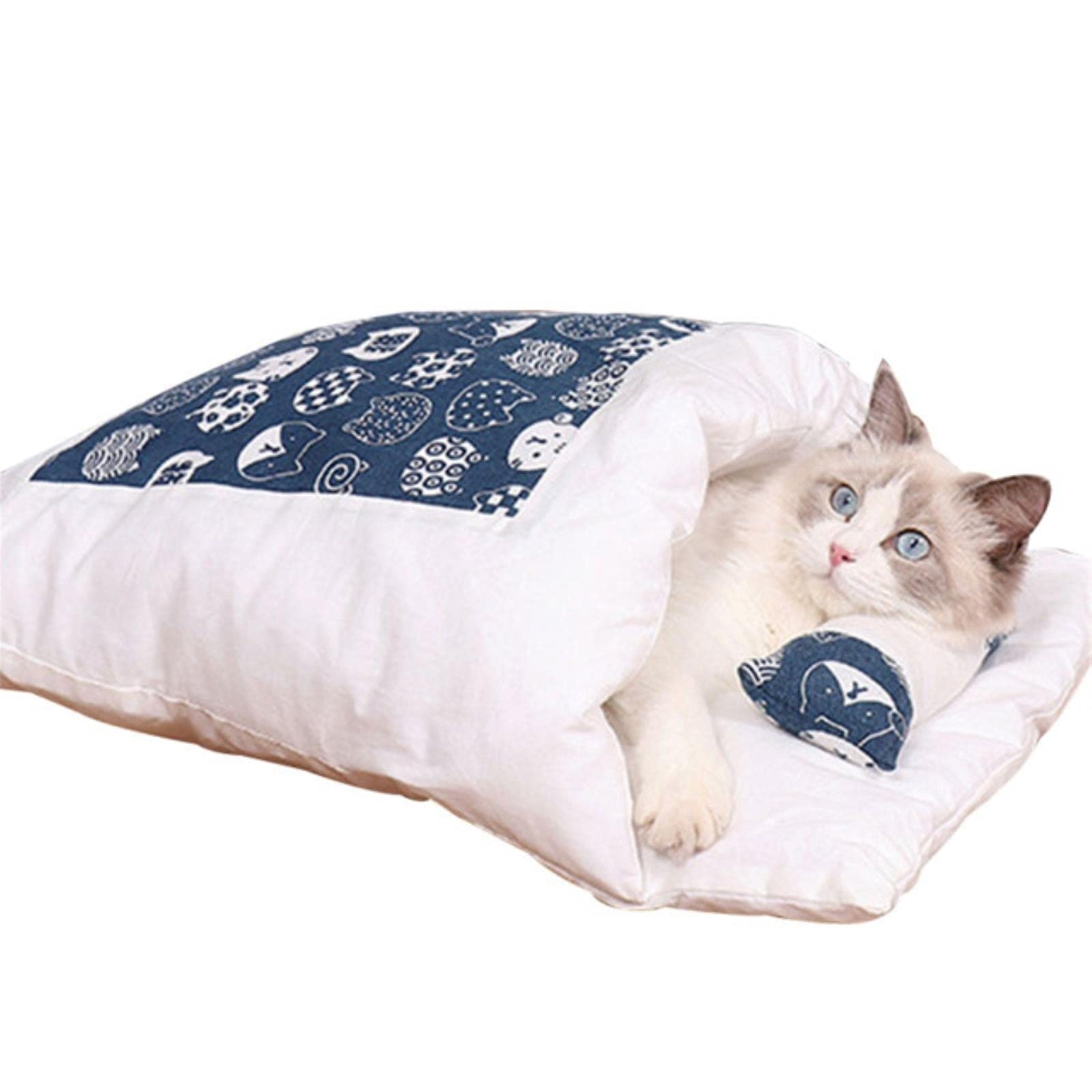 Madezz Detachable Dog & Cat Bed - Warm Pet Sleeping Bag, Sofa Cushion & Kennel for Winter - Cozy Small Pet House for Puppies & Cats (Perfect for Indoor Lounging & Cold Weather Comfort)