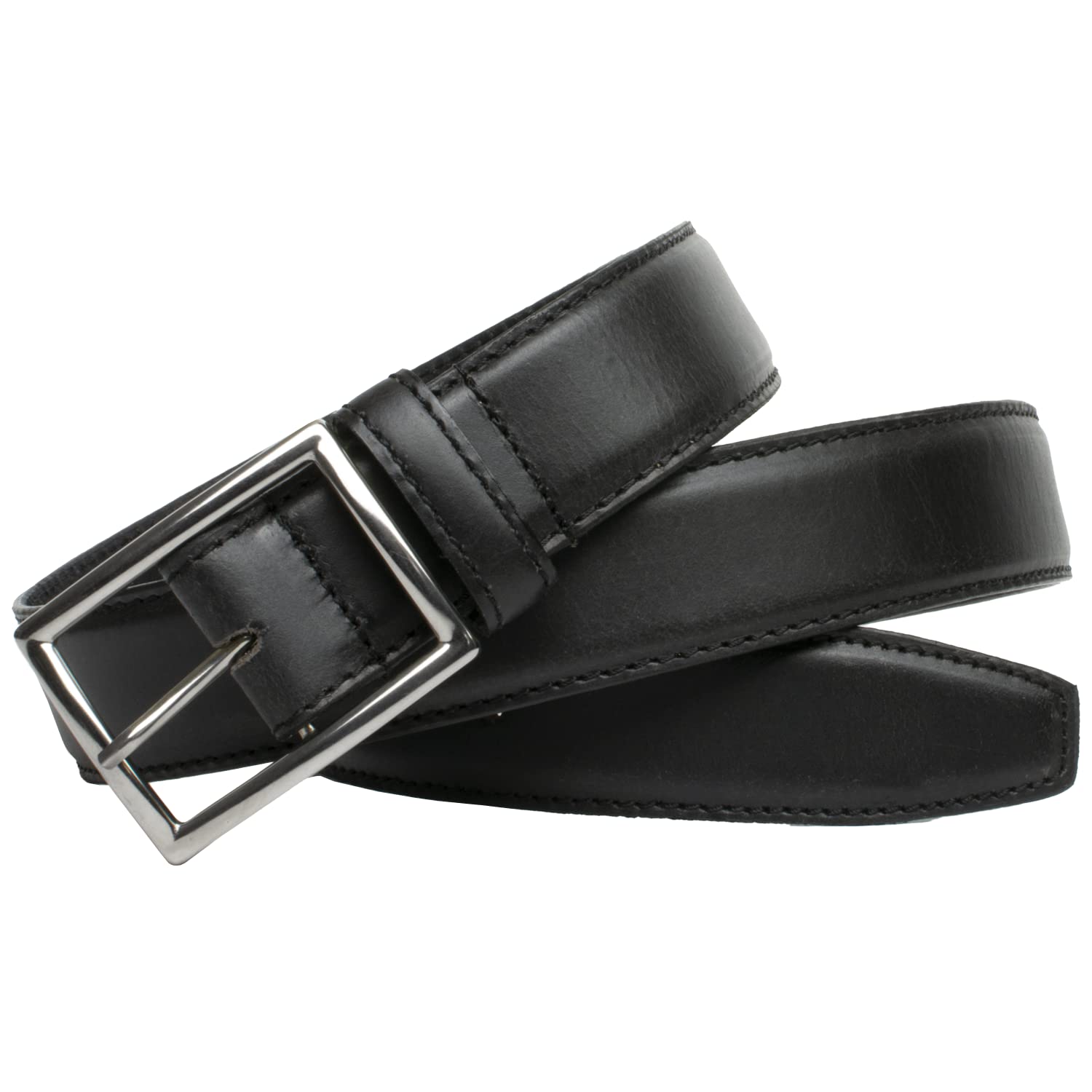 Premium Titanium Belt for Men - Genuine Leather Dress Belt with Hypoallergenic Nickel-Free Buckle | Business, Office & Formal Occasions