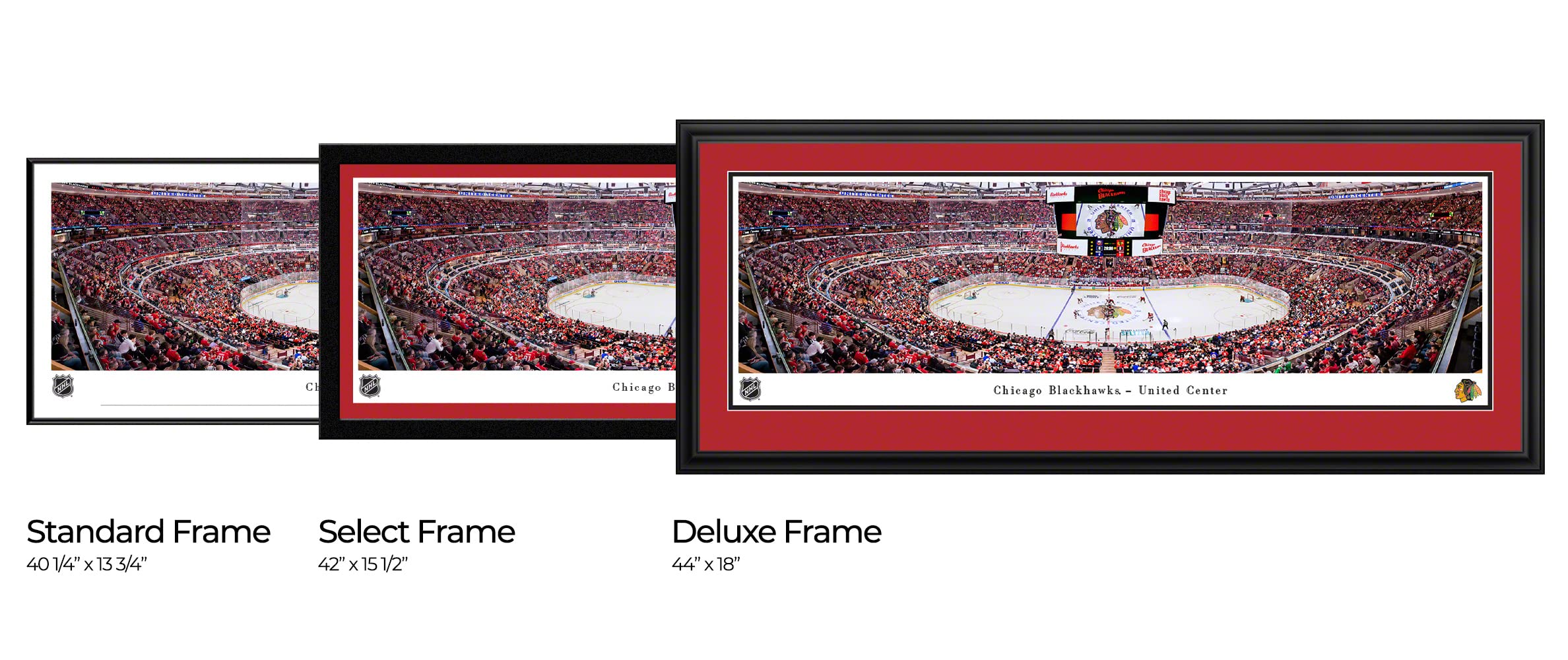 Chicago Blackhawks Panoramic Posters & Framed Pictures - NHL Team Wall Decor for Home, Office, Man Cave & Sports Bar by Blakeway Panoramas